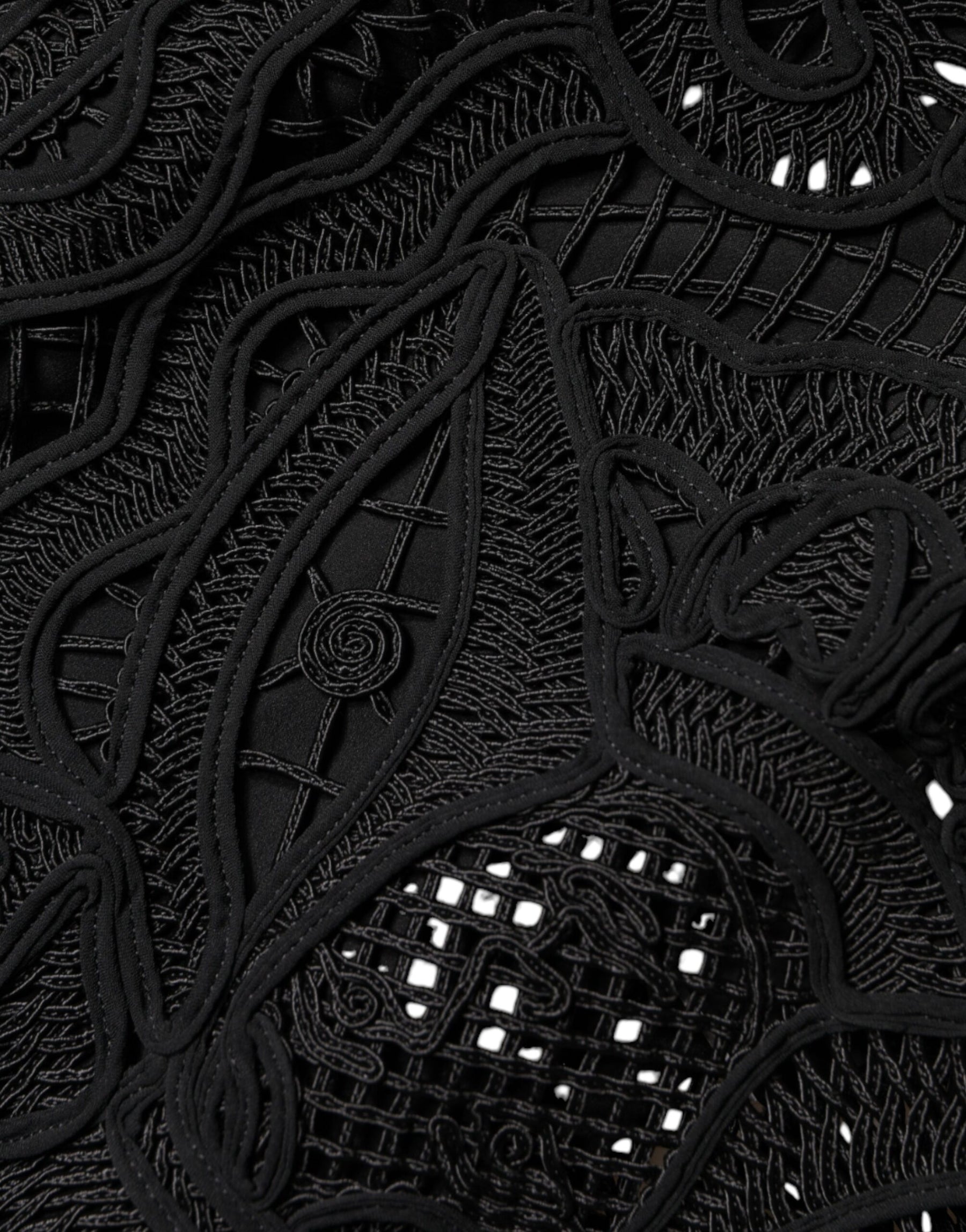 Dolce & Gabbana Black Floral Lace HighWaist Pencil Cut Skirt | Regal Royce