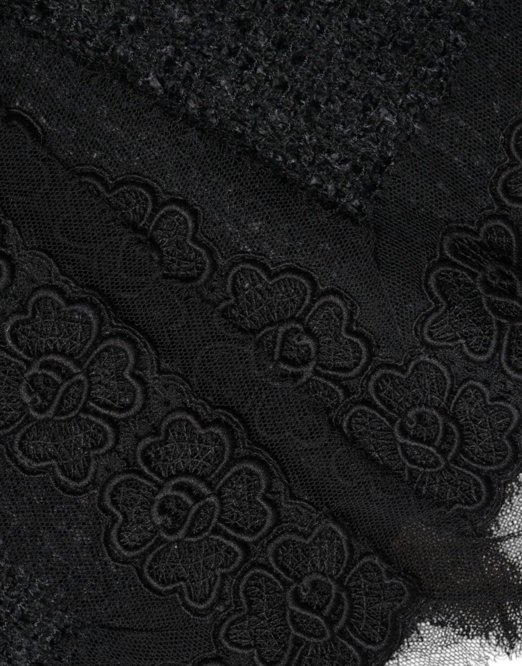 Dolce & Gabbana Black Virgin Wool Pencil Cut Midi Skirt | Regal Royce