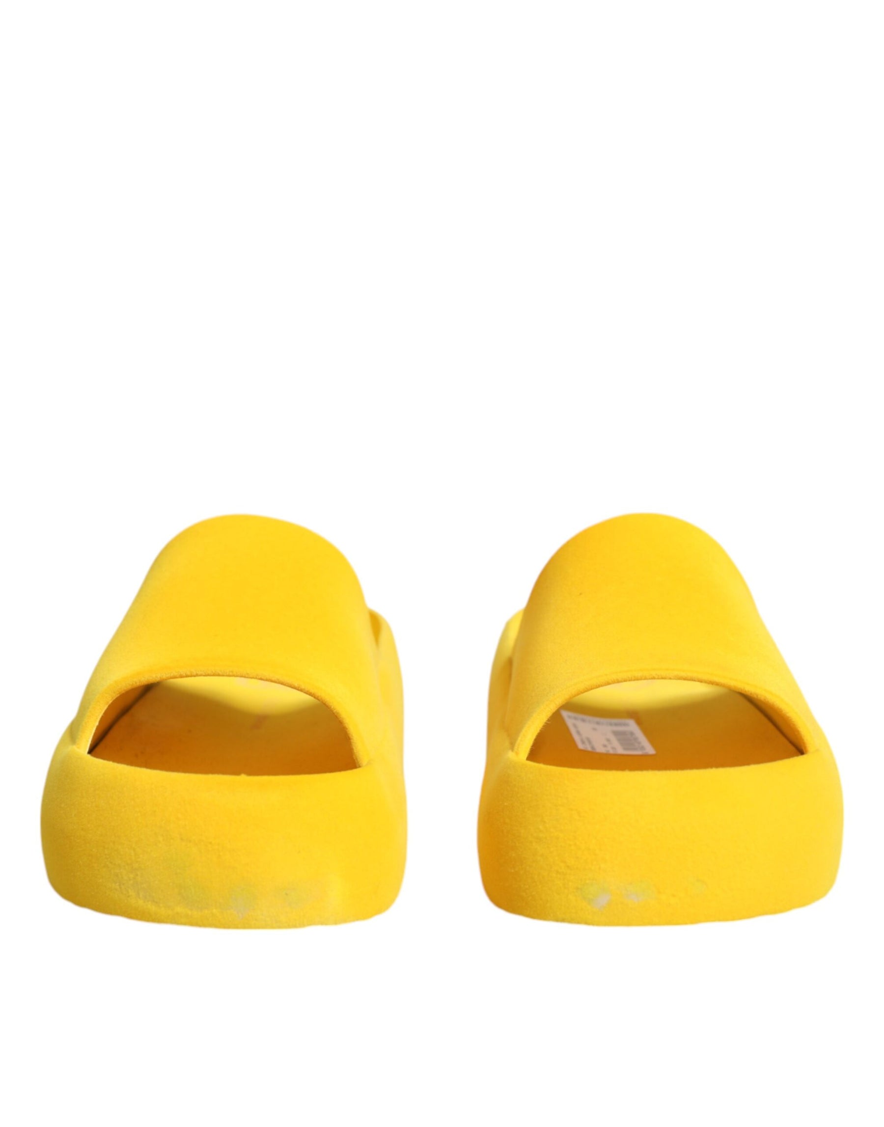 Dolce & Gabbana Yellow Rubber Slides Sandals Beachwear Shoes | Regal Royce