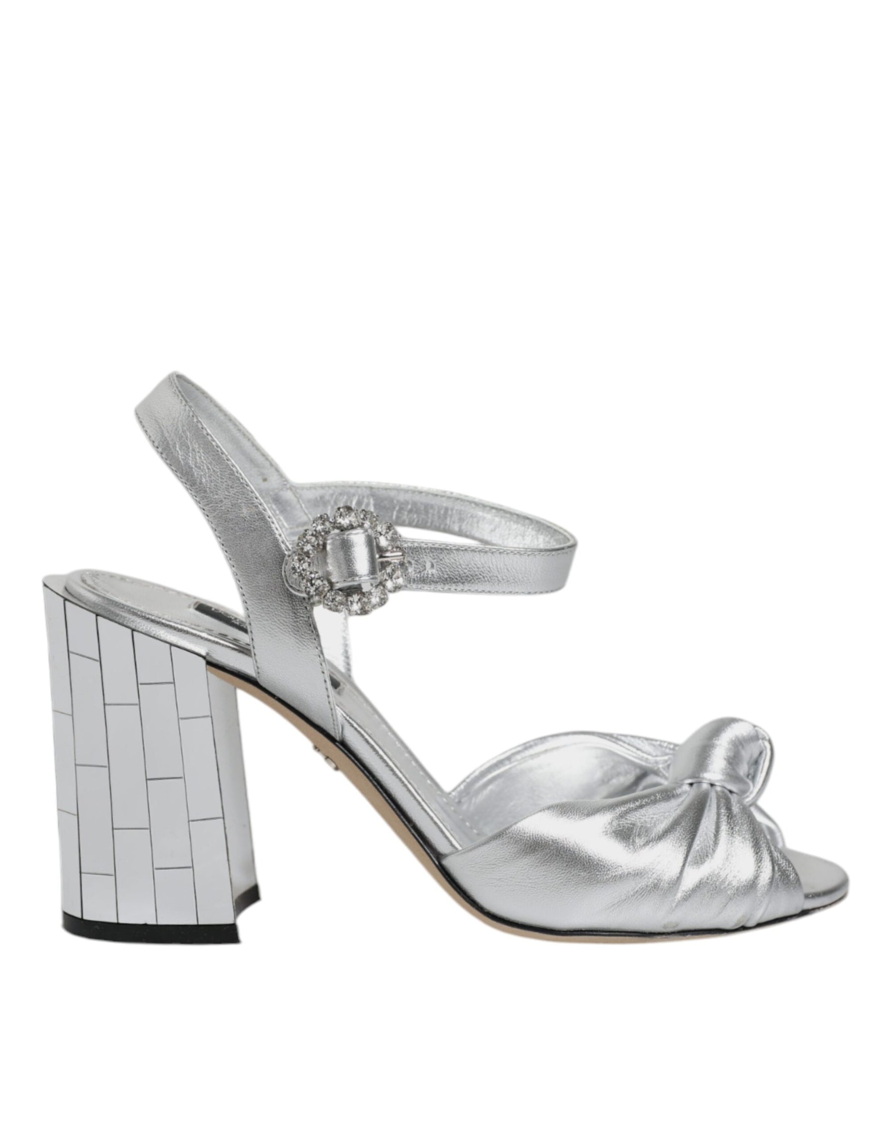 Dolce & Gabbana Silver Mirror Heels KEIRA Sandals Shoes | Regal Royce