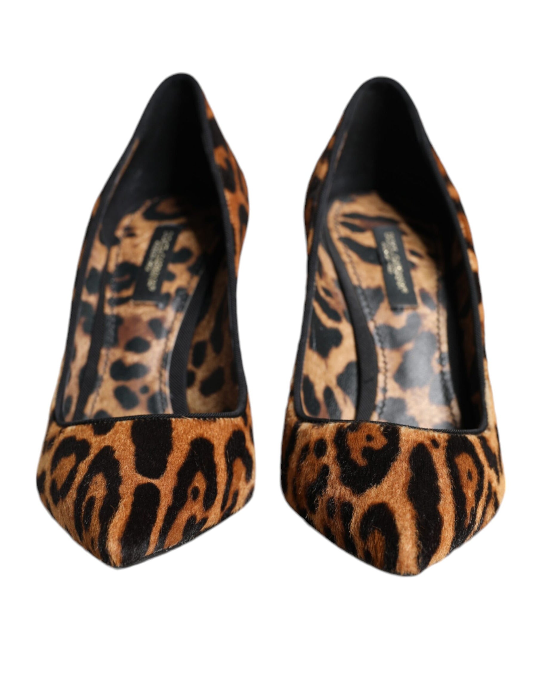 Dolce & Gabbana Brown Leopard Calf Hair Heels Pumps Shoes | Regal Royce