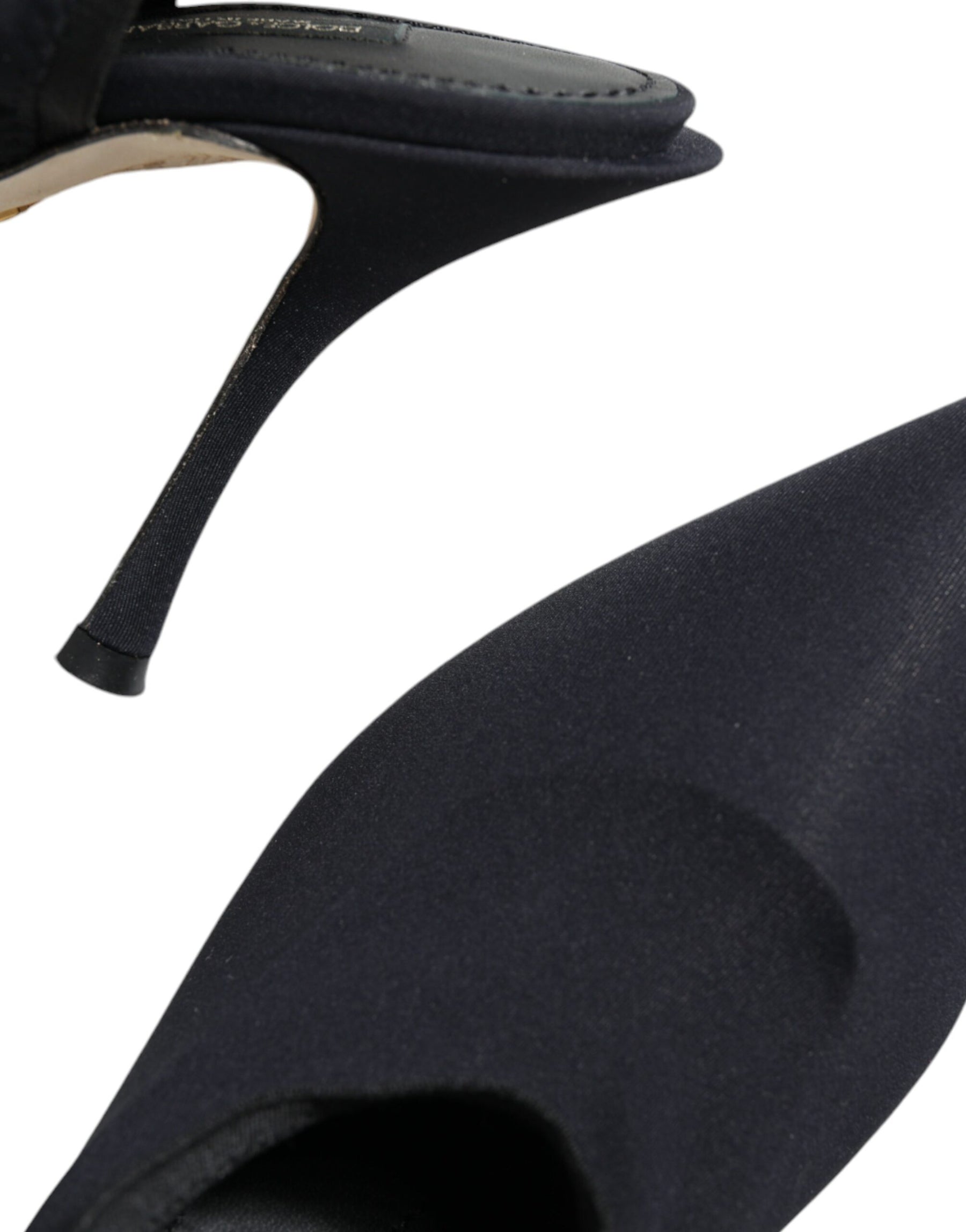Dolce & Gabbana Black Jersey Stretch Heels Slingback Shoes | Regal Royce