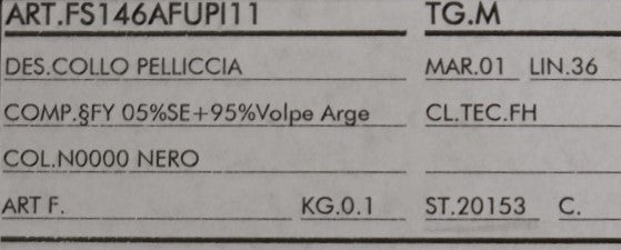 Dolce & Gabbana Black Silver Fox Fur Scarf | Regal Royce