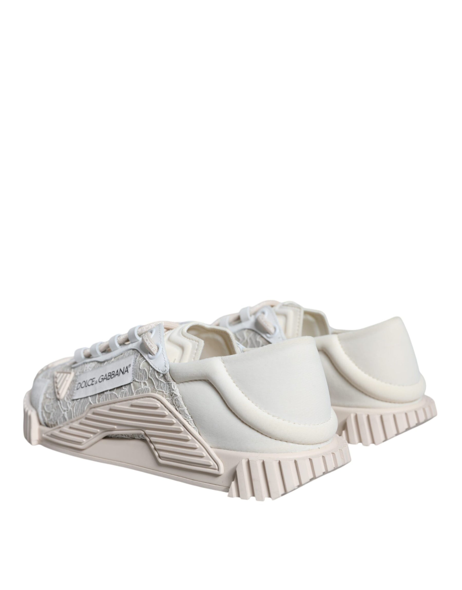 Dolce & Gabbana White Lace NS1 Low Top Sneaker Sports Shoes | Regal Royce