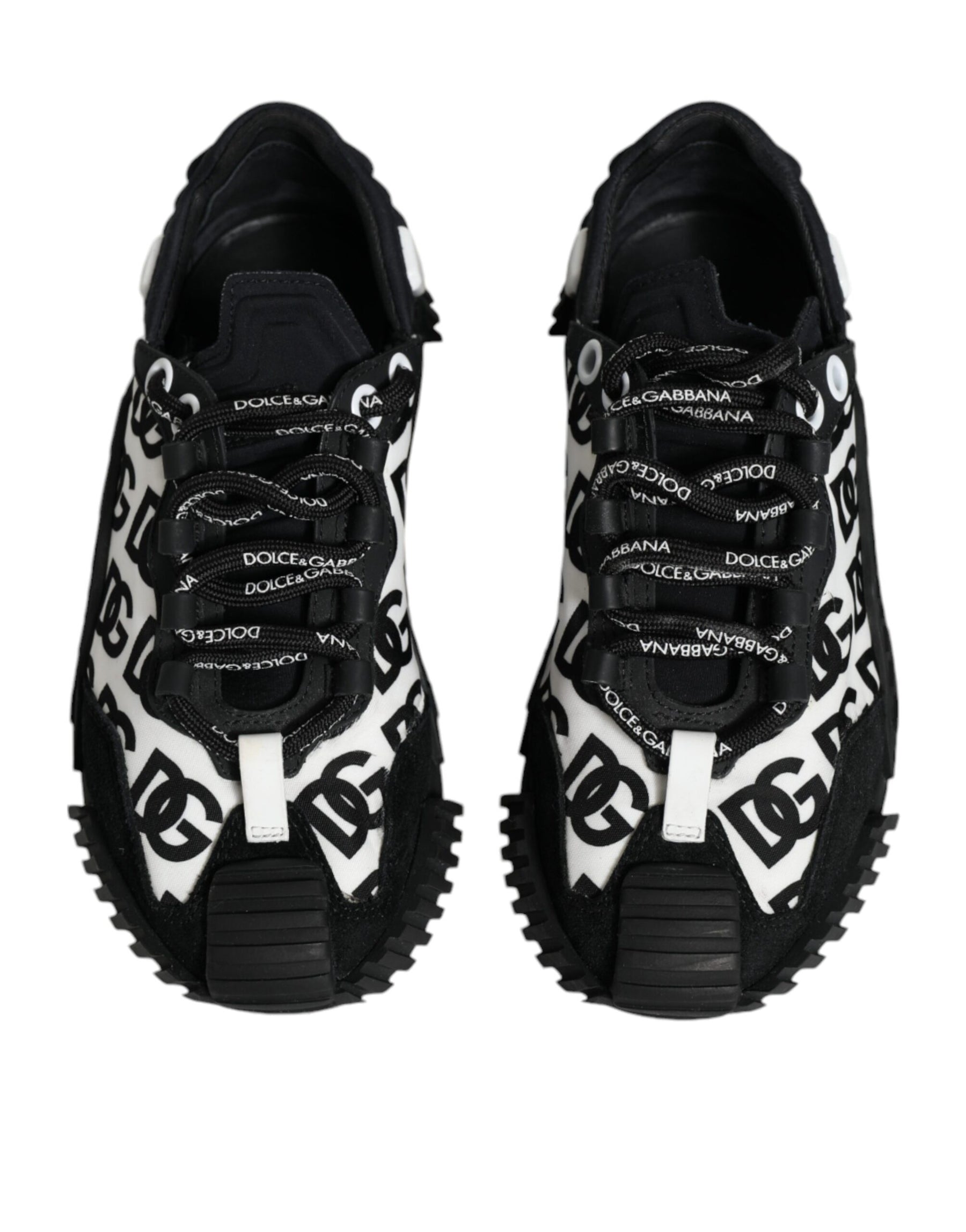 Dolce & Gabbana Black Logo Lace Up Low Top NS1 Sneakers Shoes | Regal Royce