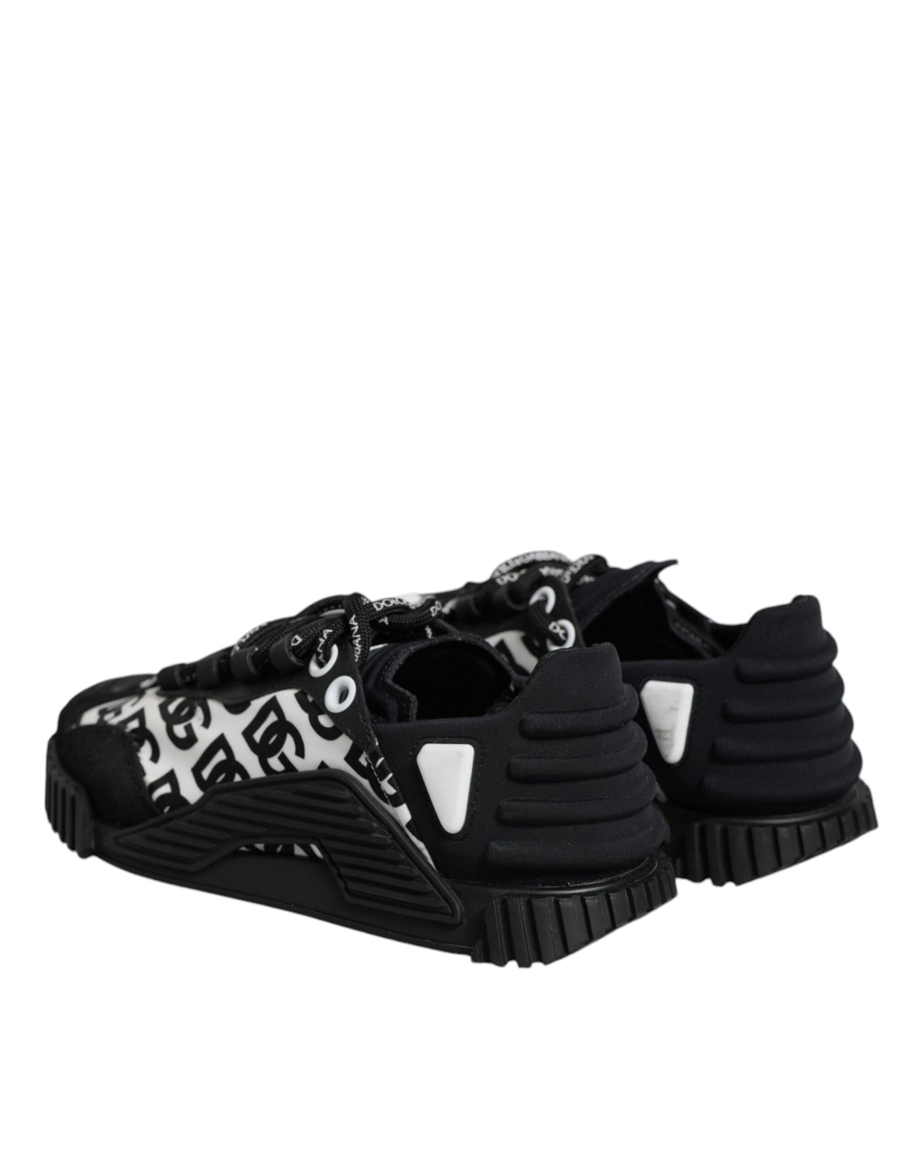 Dolce & Gabbana Black Logo Lace Up Low Top NS1 Sneakers Shoes | Regal Royce