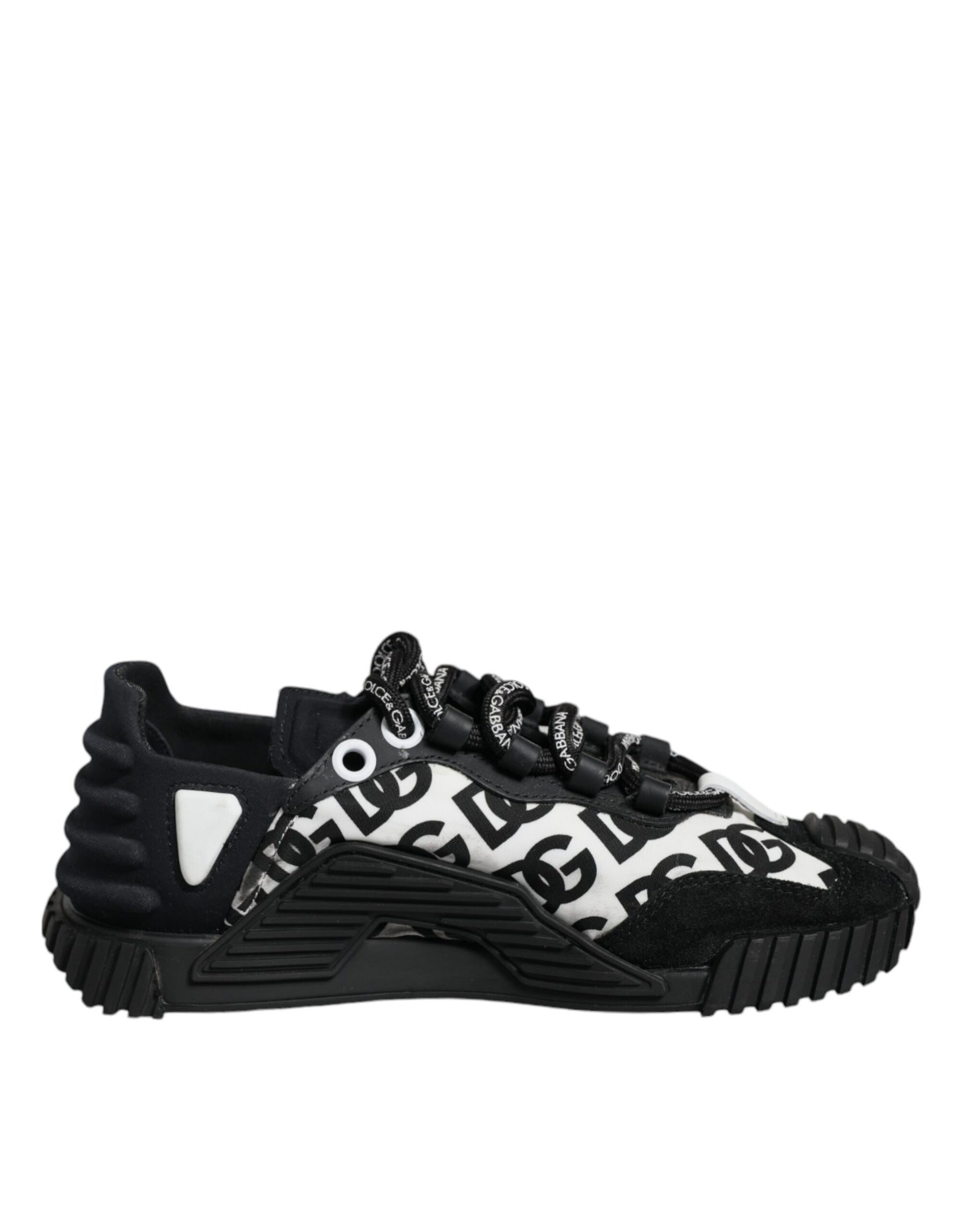 Dolce & Gabbana Black Logo Lace Up Low Top NS1 Sneakers Shoes | Regal Royce