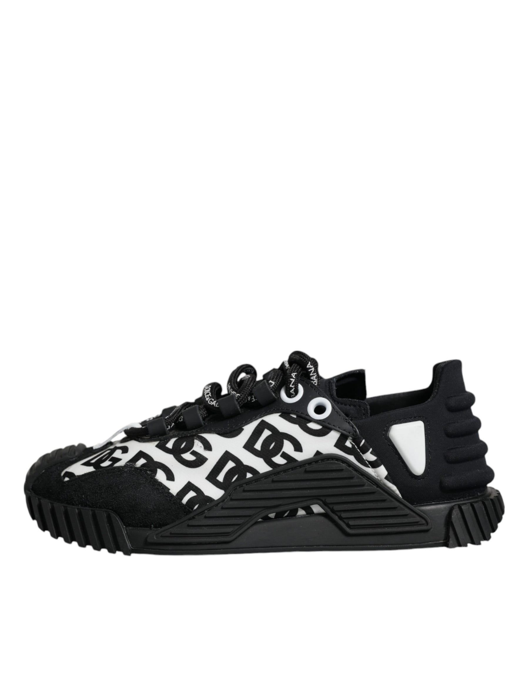 Dolce & Gabbana Black Logo Lace Up Low Top NS1 Sneakers Shoes | Regal Royce