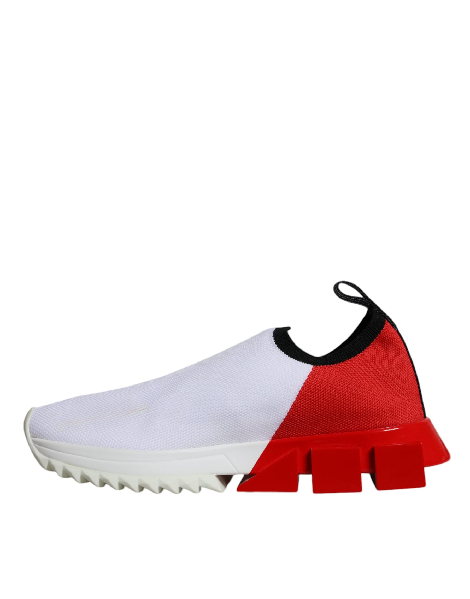 Dolce & Gabbana White Red Low Top Sorrento Men Sneakers Shoes | Regal Royce