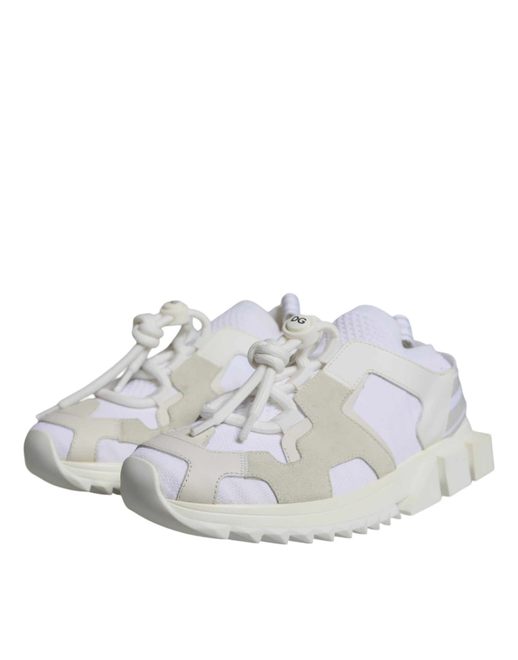 Dolce & Gabbana White Mesh Sorrento Trekking Sneakers Shoes | Regal Royce