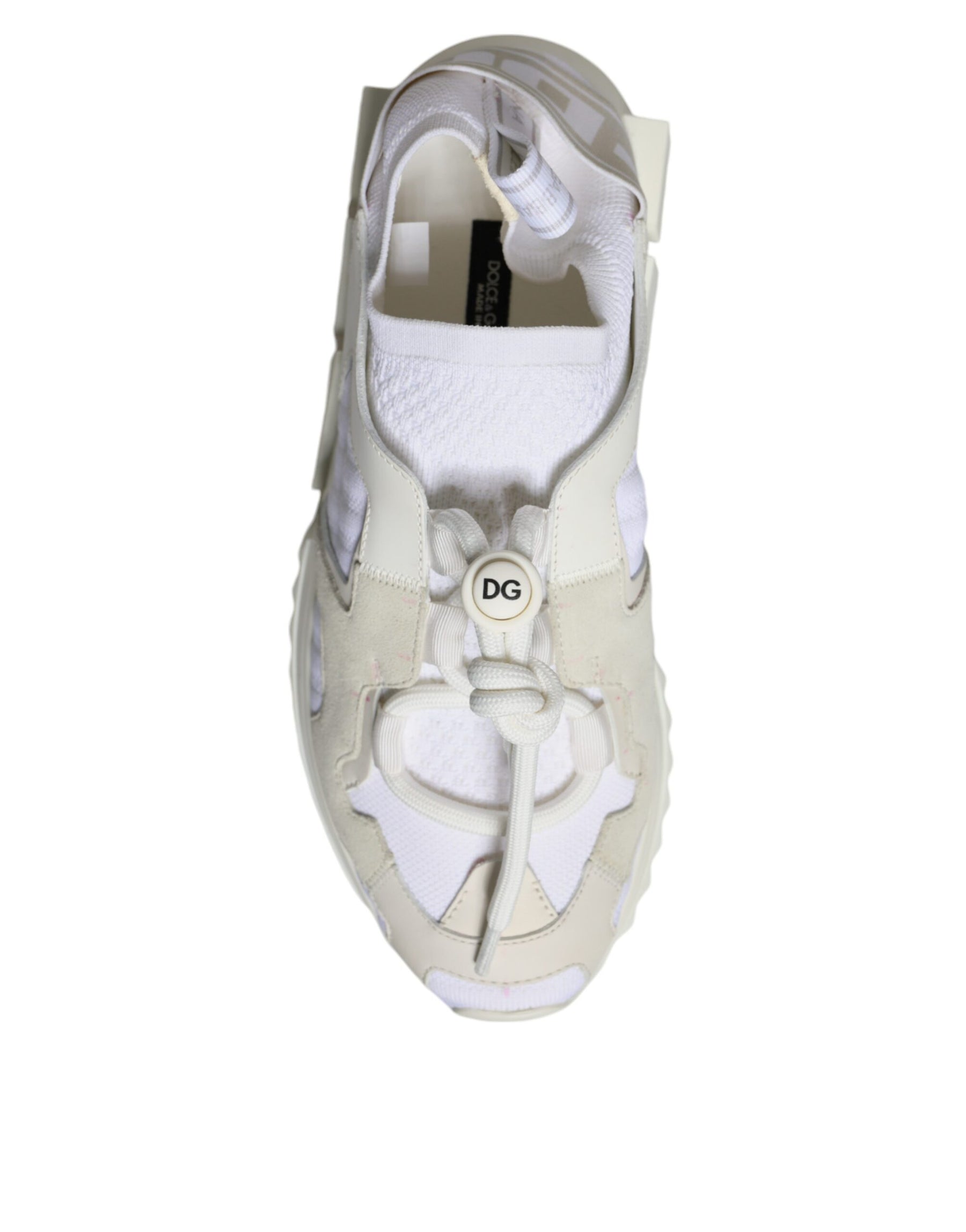 Dolce & Gabbana White Mesh Sorrento Trekking Sneakers Shoes | Regal Royce
