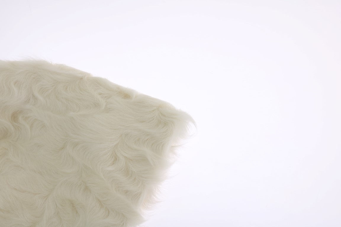 Dolce & Gabbana White Xiangao Lamb Fur Beanie | Regal Royce