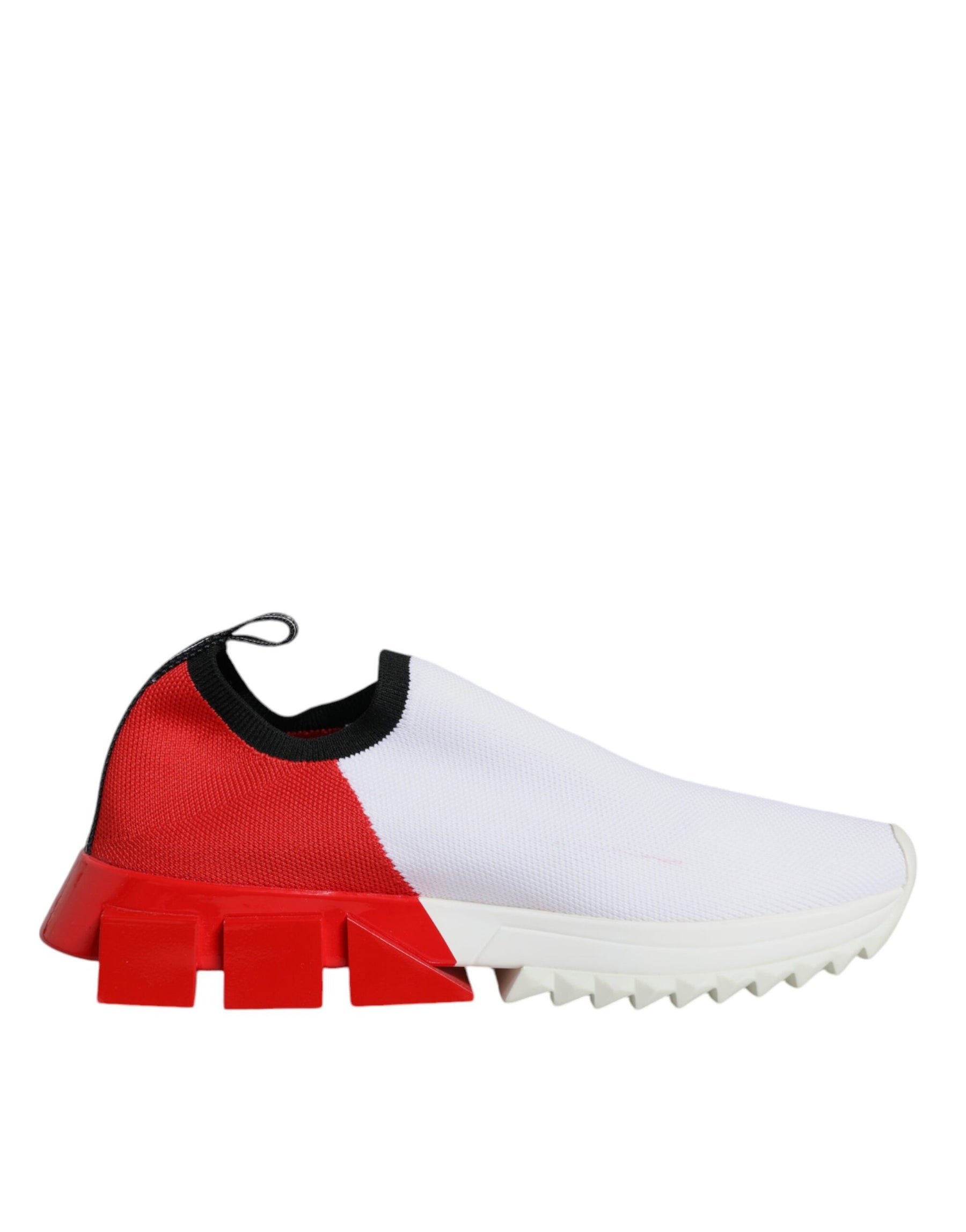 Dolce & Gabbana White Red Low Top Sorrento Men Sneakers Shoes | Regal Royce
