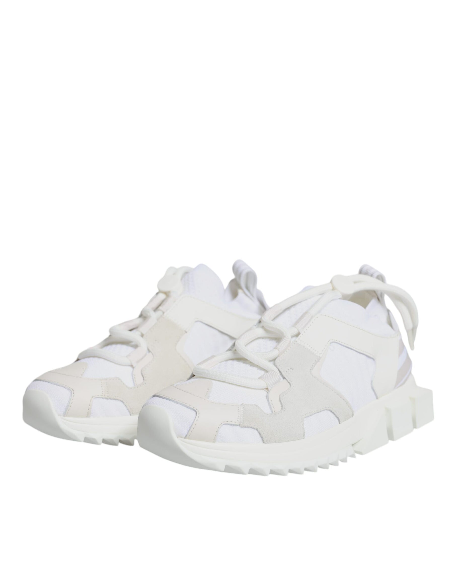 Dolce & Gabbana White Mesh Sorrento Trekking Sneakers Shoes | Regal Royce
