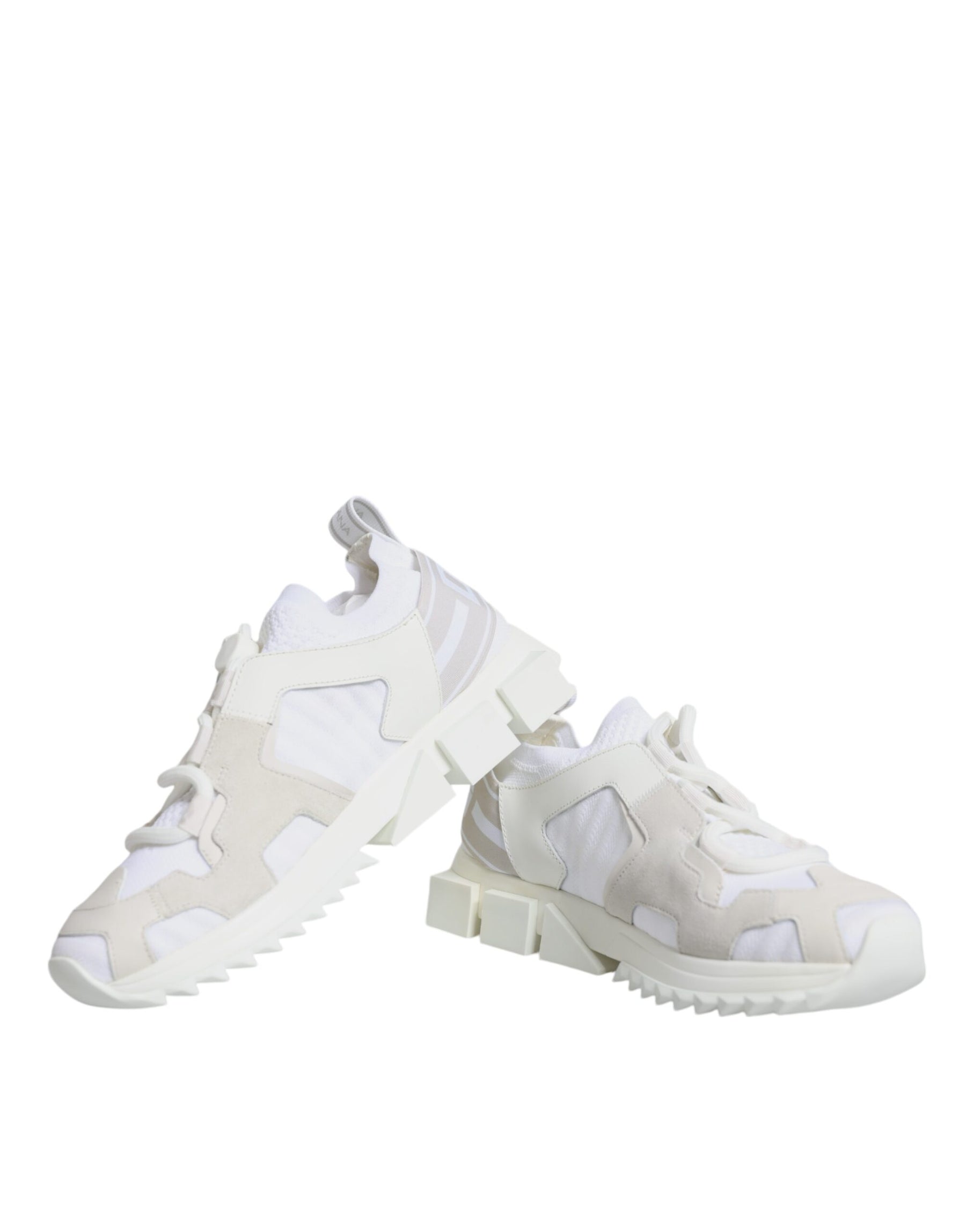 Dolce & Gabbana White Mesh Sorrento Trekking Sneakers Shoes | Regal Royce