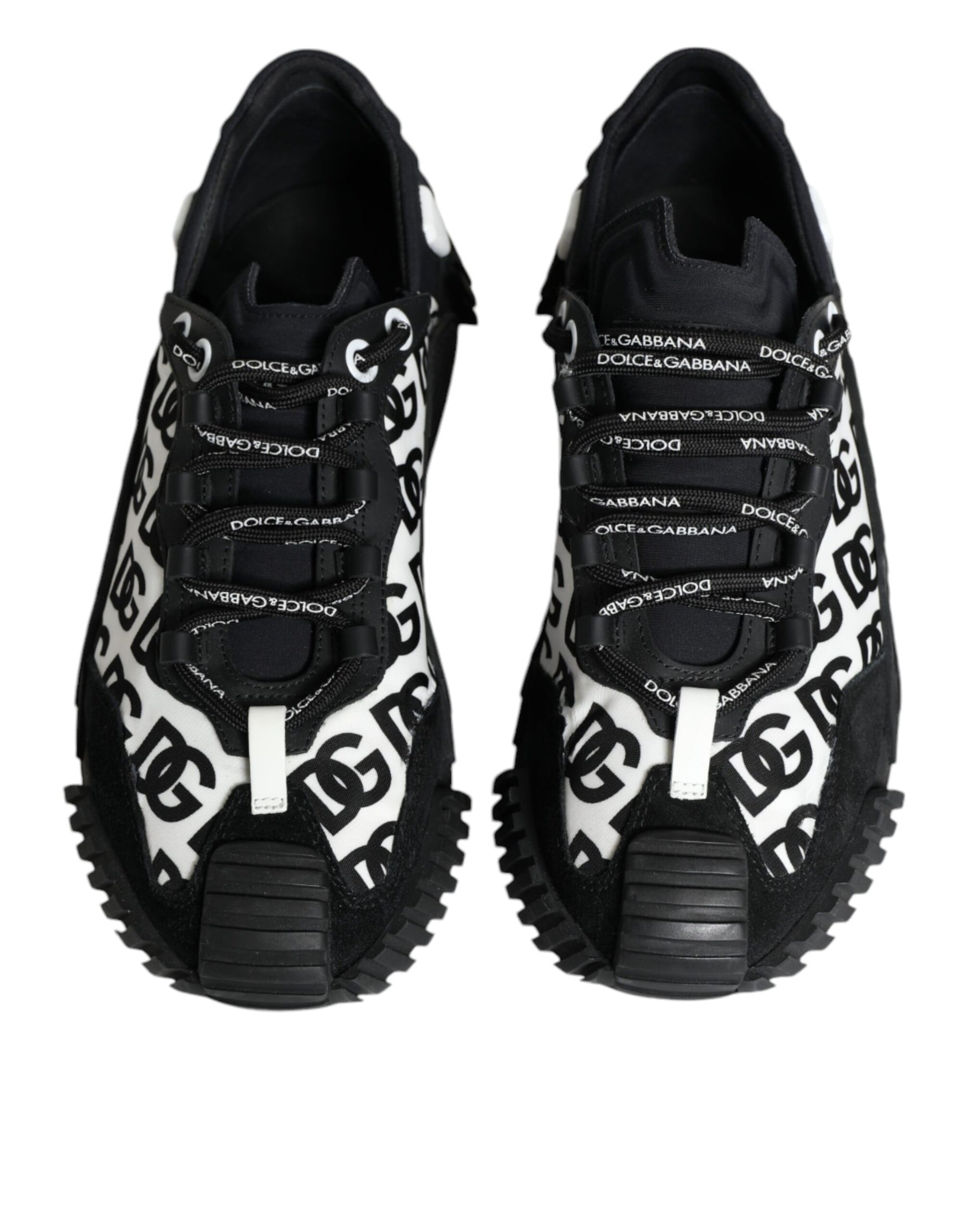 Dolce & Gabbana Black Logo Lace Up Low Top NS1 Sneakers Shoes | Regal Royce