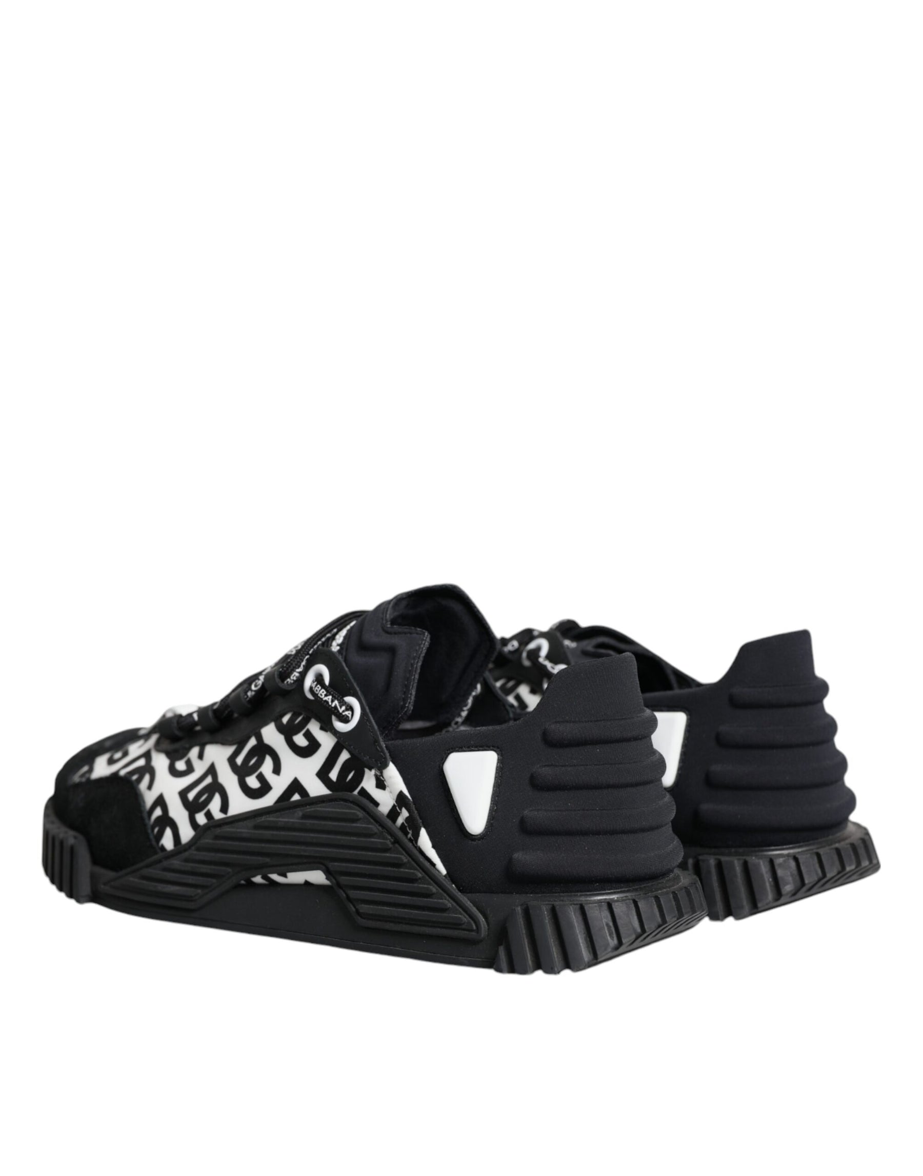 Dolce & Gabbana Black Logo Lace Up Low Top NS1 Sneakers Shoes | Regal Royce