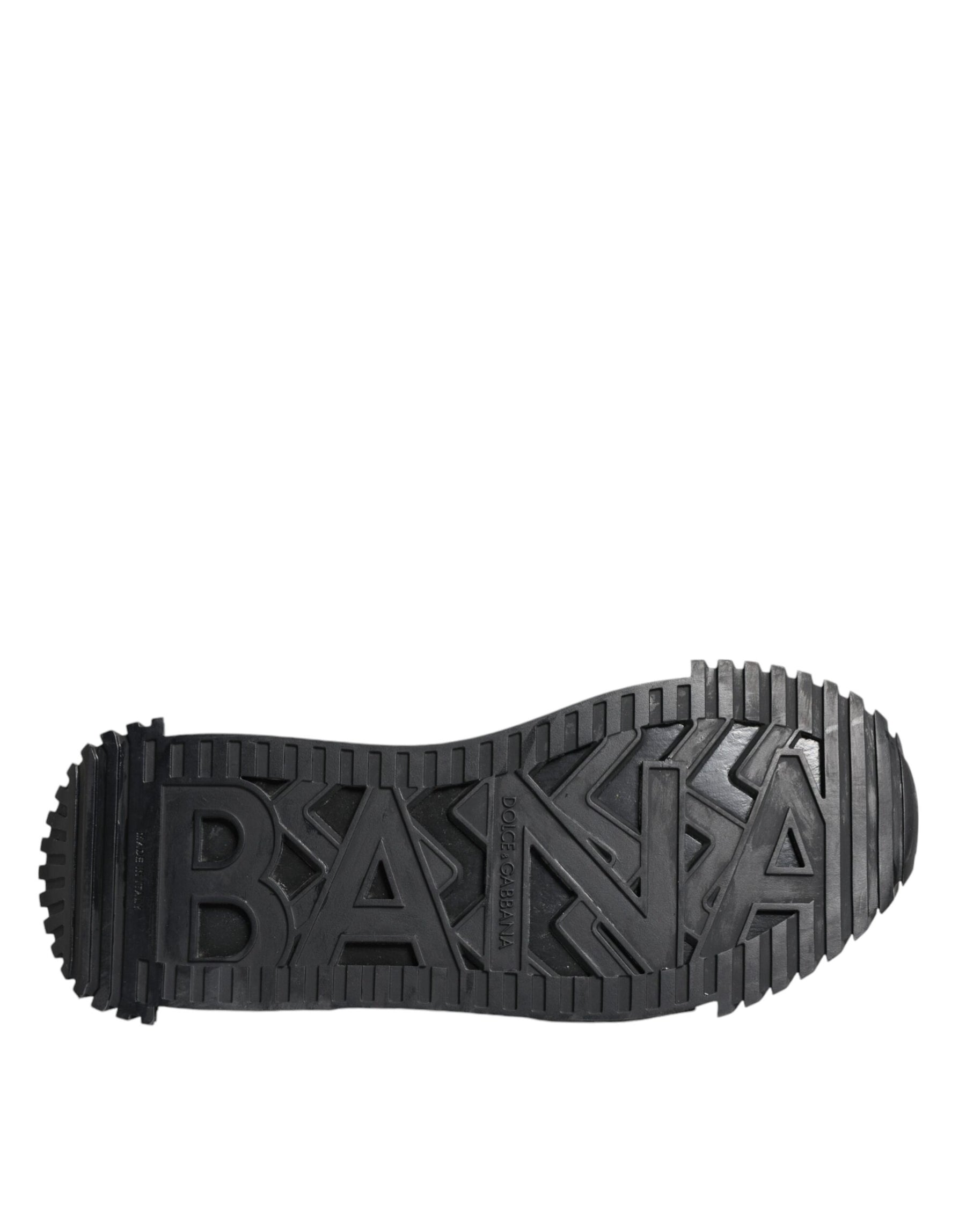 Dolce & Gabbana Black Logo Lace Up Low Top NS1 Sneakers Shoes | Regal Royce