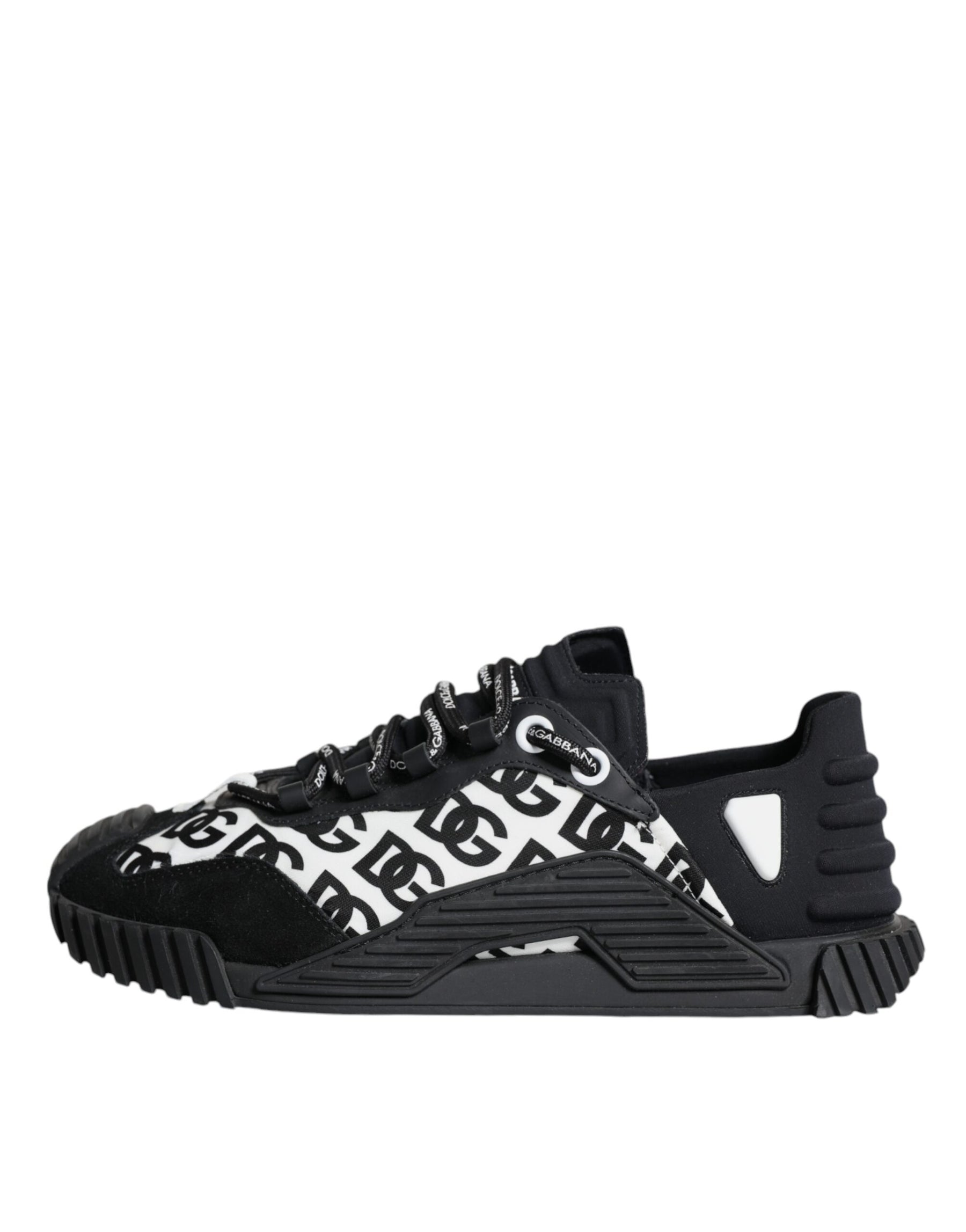 Dolce & Gabbana Black Logo Lace Up Low Top NS1 Sneakers Shoes | Regal Royce