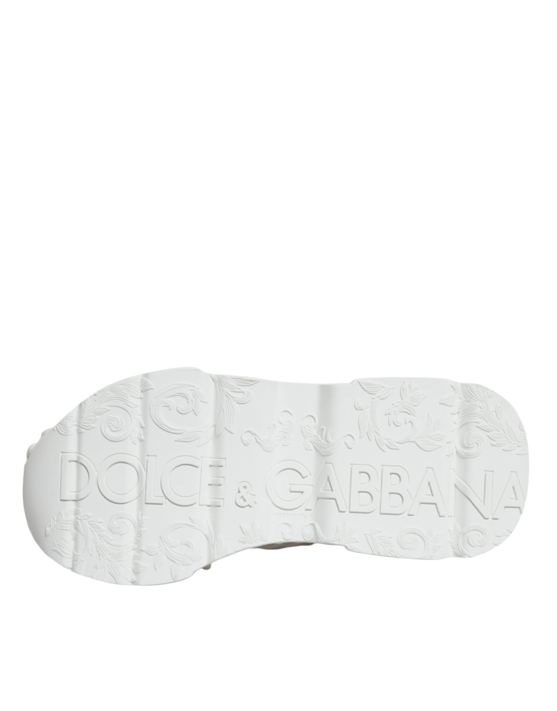 Dolce & Gabbana White Knitted Daymaster Sneakers Shoes | Regal Royce