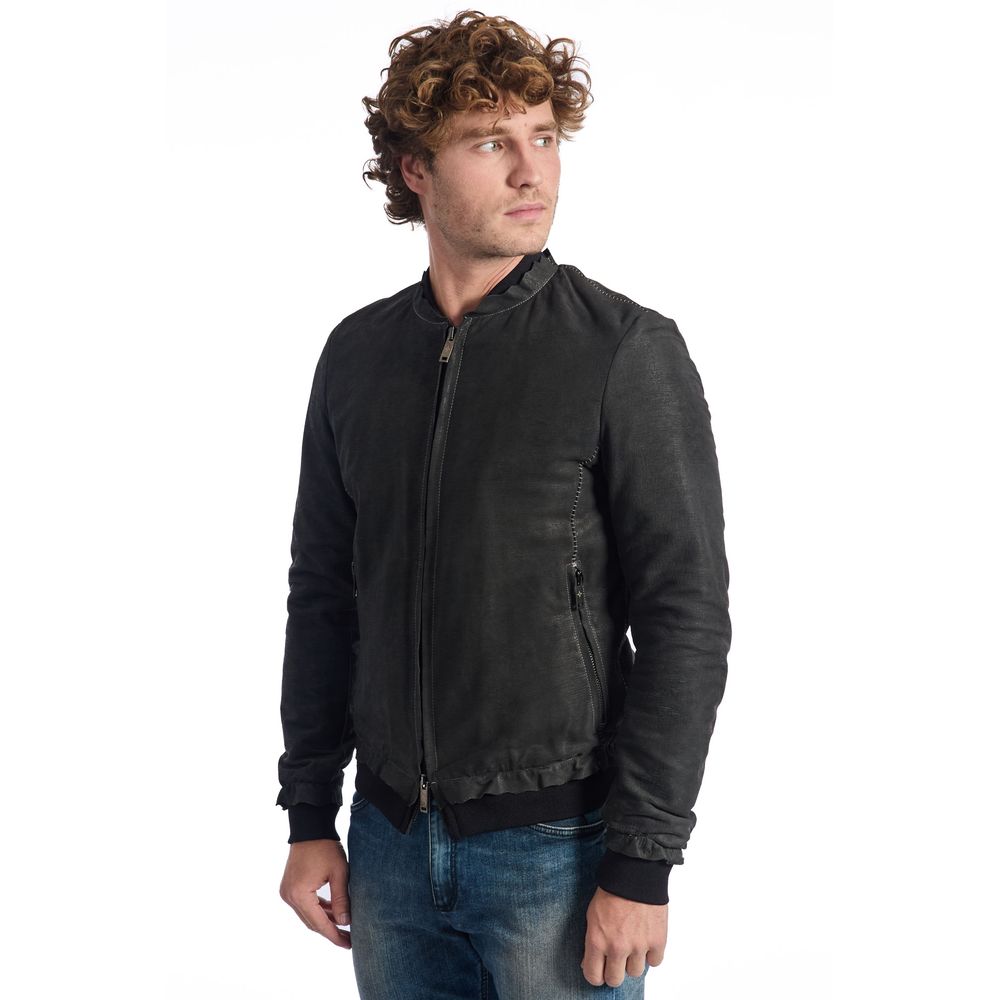 Roberto Pepe Luxury Gray Lambskin Men Jacket | Regal Royce