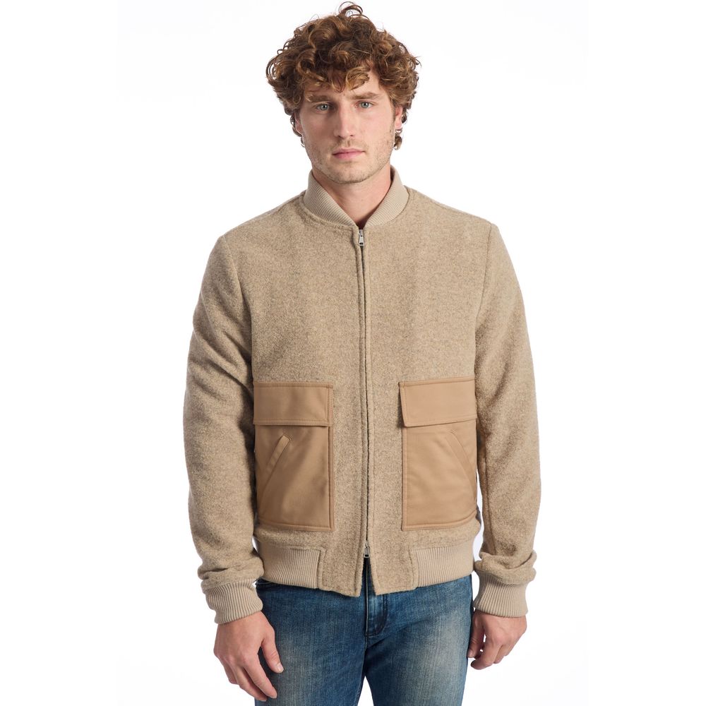 Roberto Pepe Luxury Beige Wool Men Jacket | Regal Royce
