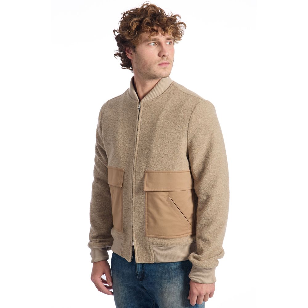 Roberto Pepe Luxury Beige Wool Men Jacket | Regal Royce