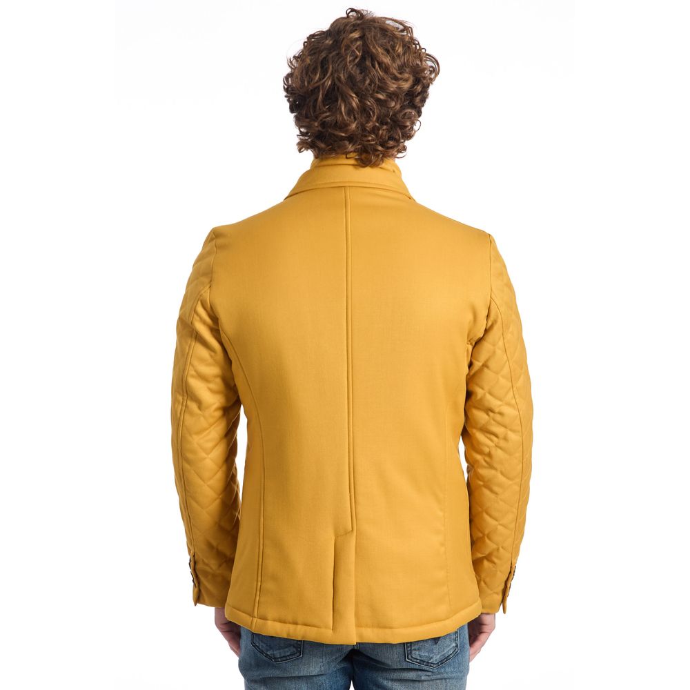 Roberto Pepe Luxury Yellow Wool Men's Jacket | Regal Royce
