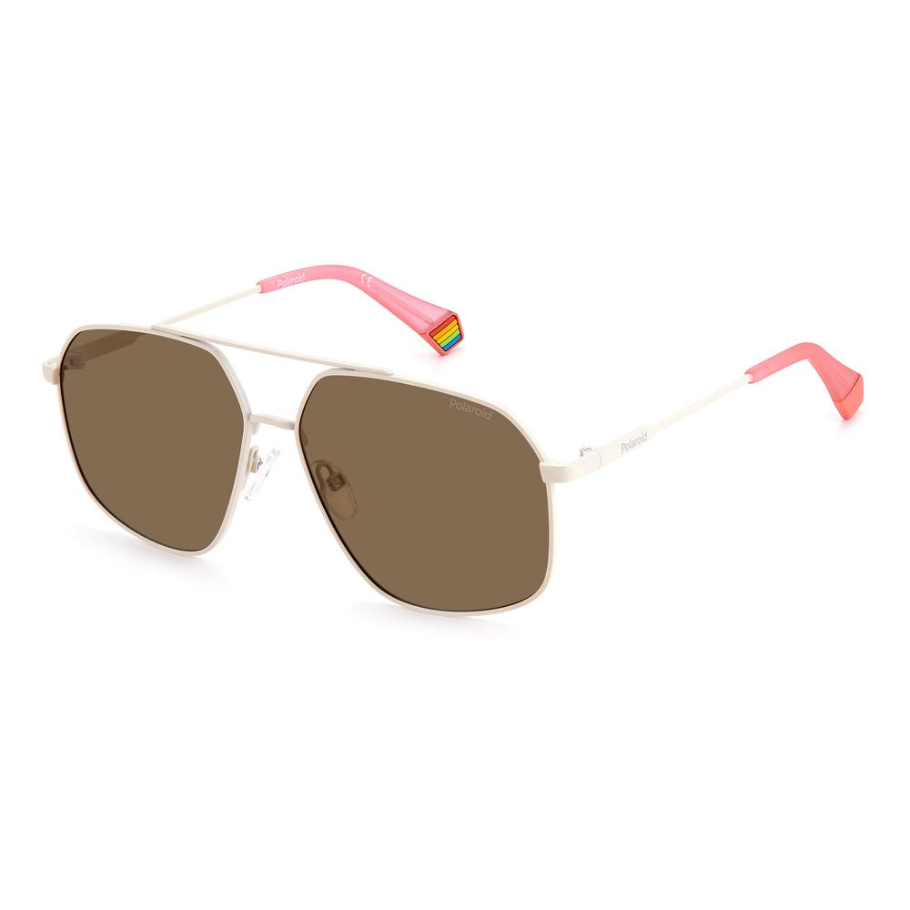 Polaroid Beige Stainless Steel Sunglasses | Regal Royce