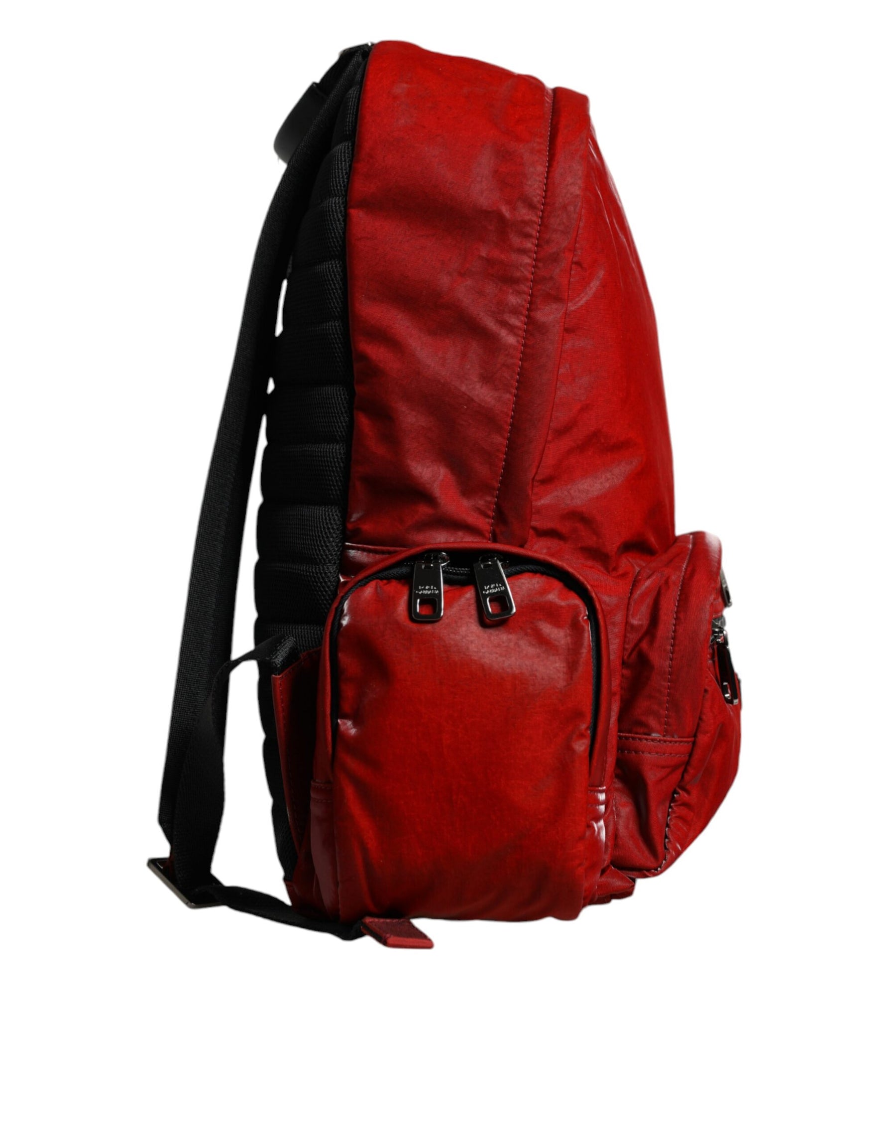 Dolce & Gabbana Red Patent Leather Logo Plaque Backpack Bag | Regal Royce