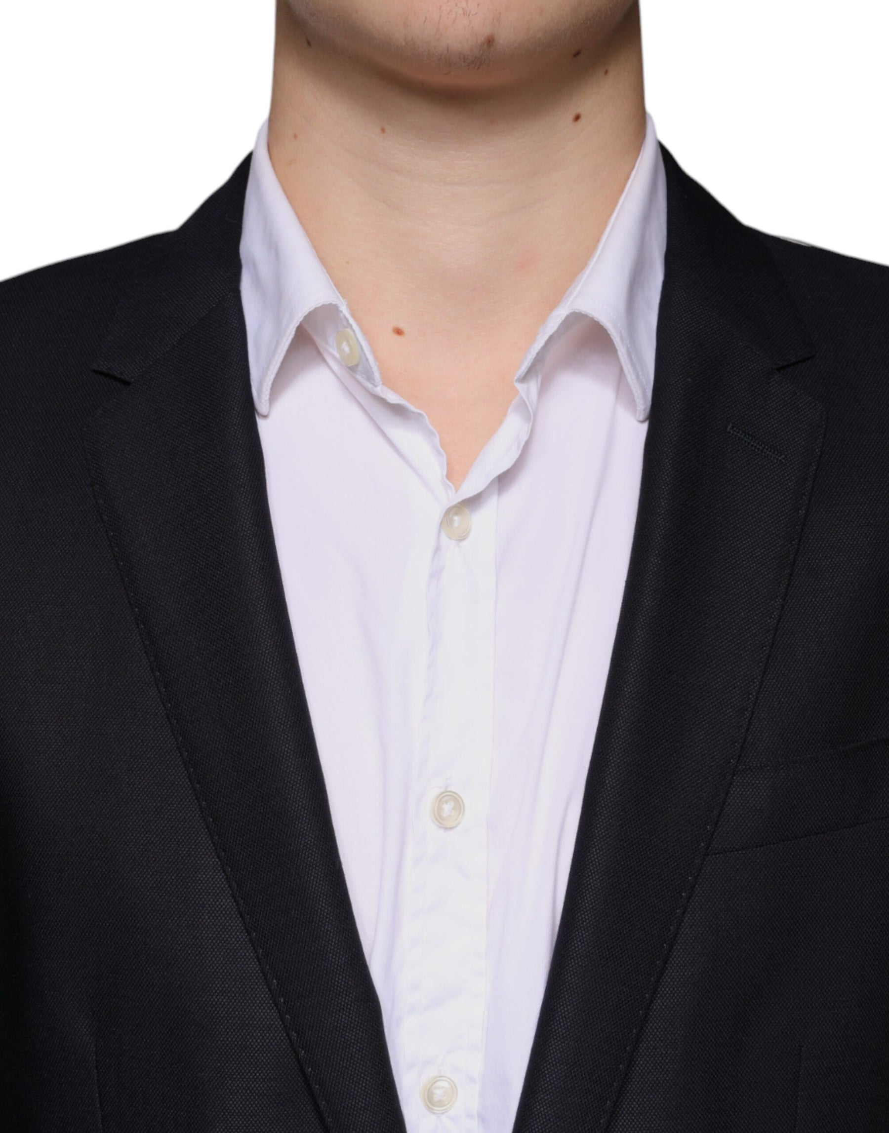 Dolce & Gabbana Dark Blue Wool Single Breasted Dress Coat Blazer | Regal Royce