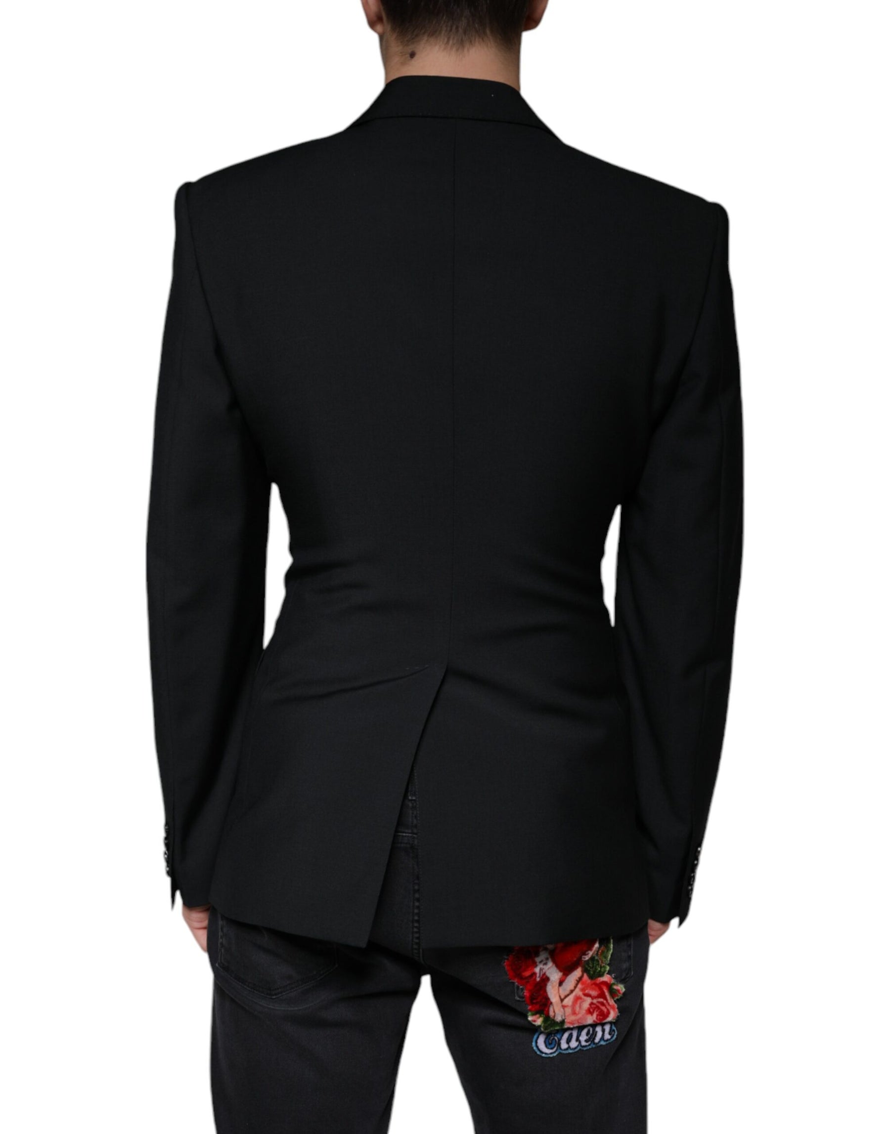 Dolce & Gabbana Black White Single Breasted Dress Blazer | Regal Royce