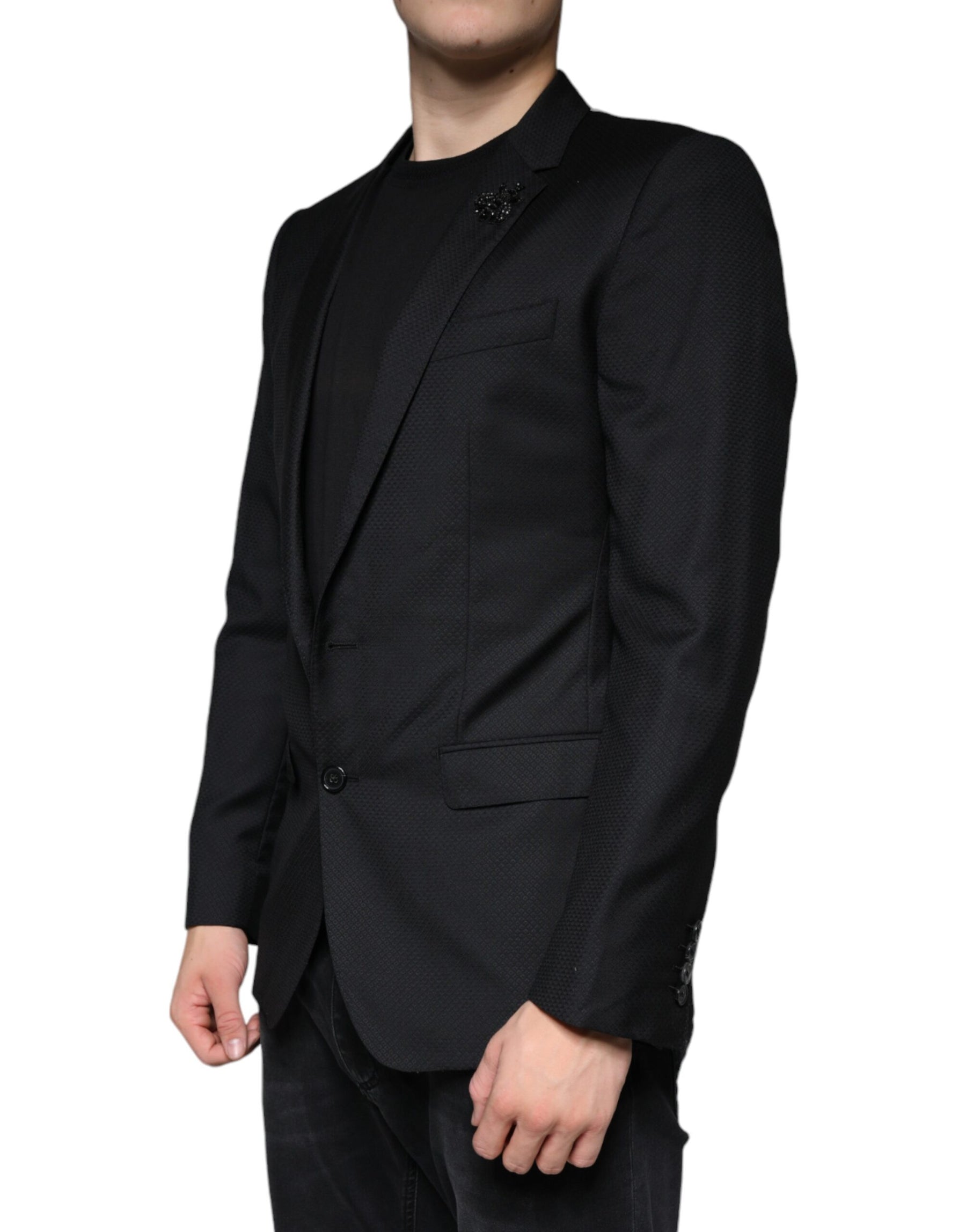 Dolce & Gabbana Black MARTINI Bee Single Breasted Blazer | Regal Royce