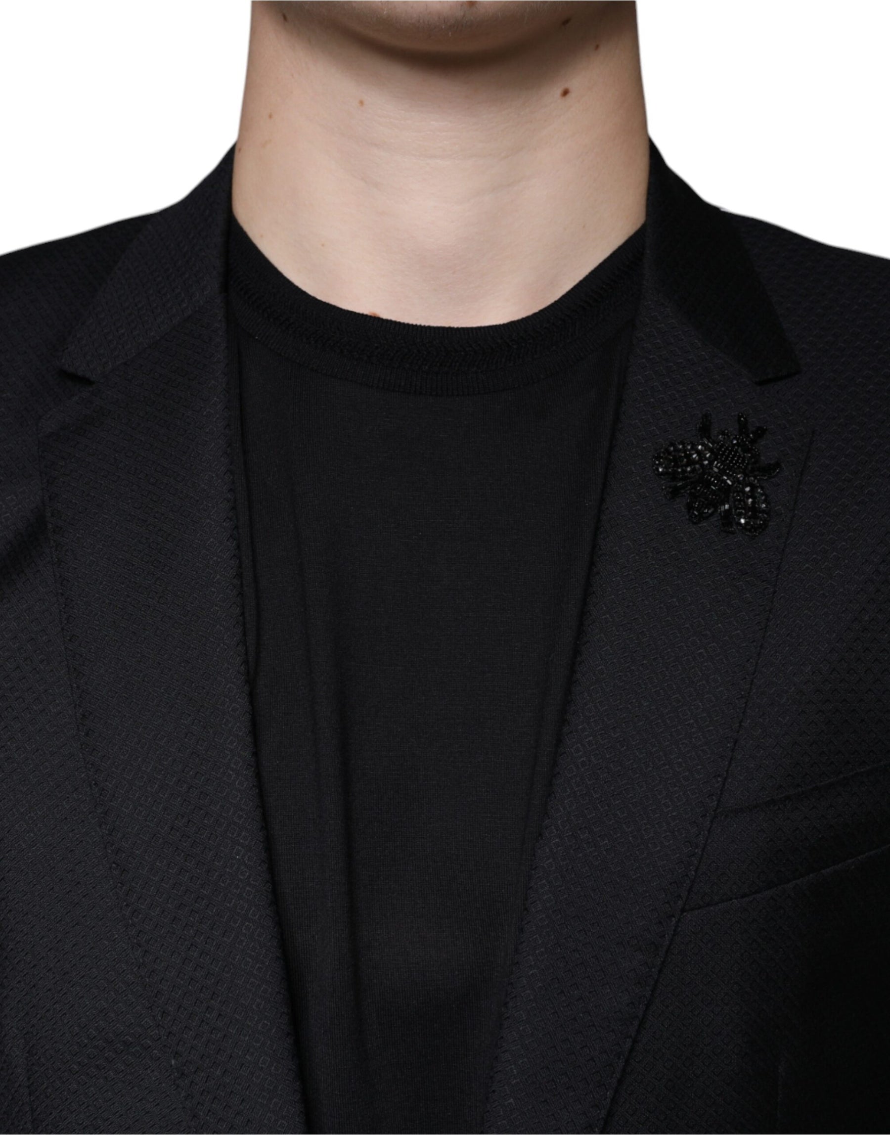 Dolce & Gabbana Black MARTINI Bee Single Breasted Blazer | Regal Royce