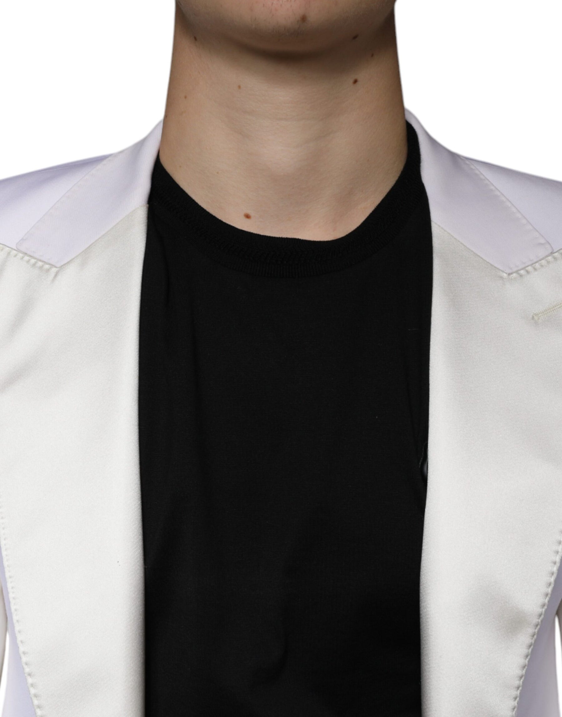 Dolce & Gabbana Off White Wool Single Breasted Dress Blazer | Regal Royce