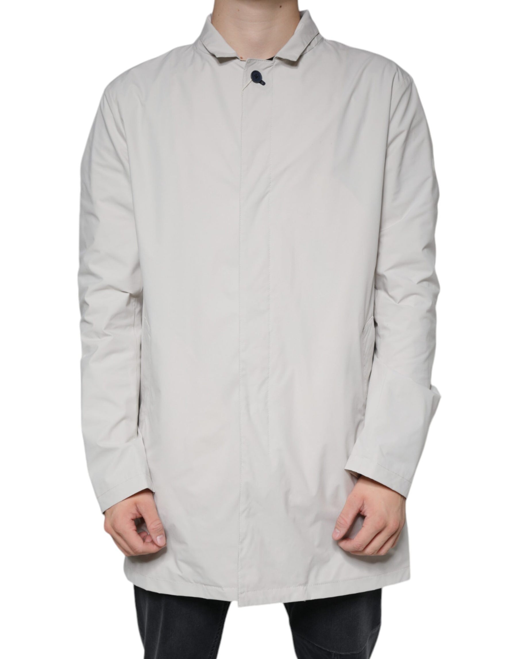 People Of Shibuya Off White Full Zip Coat Men Jacket | Regal Royce