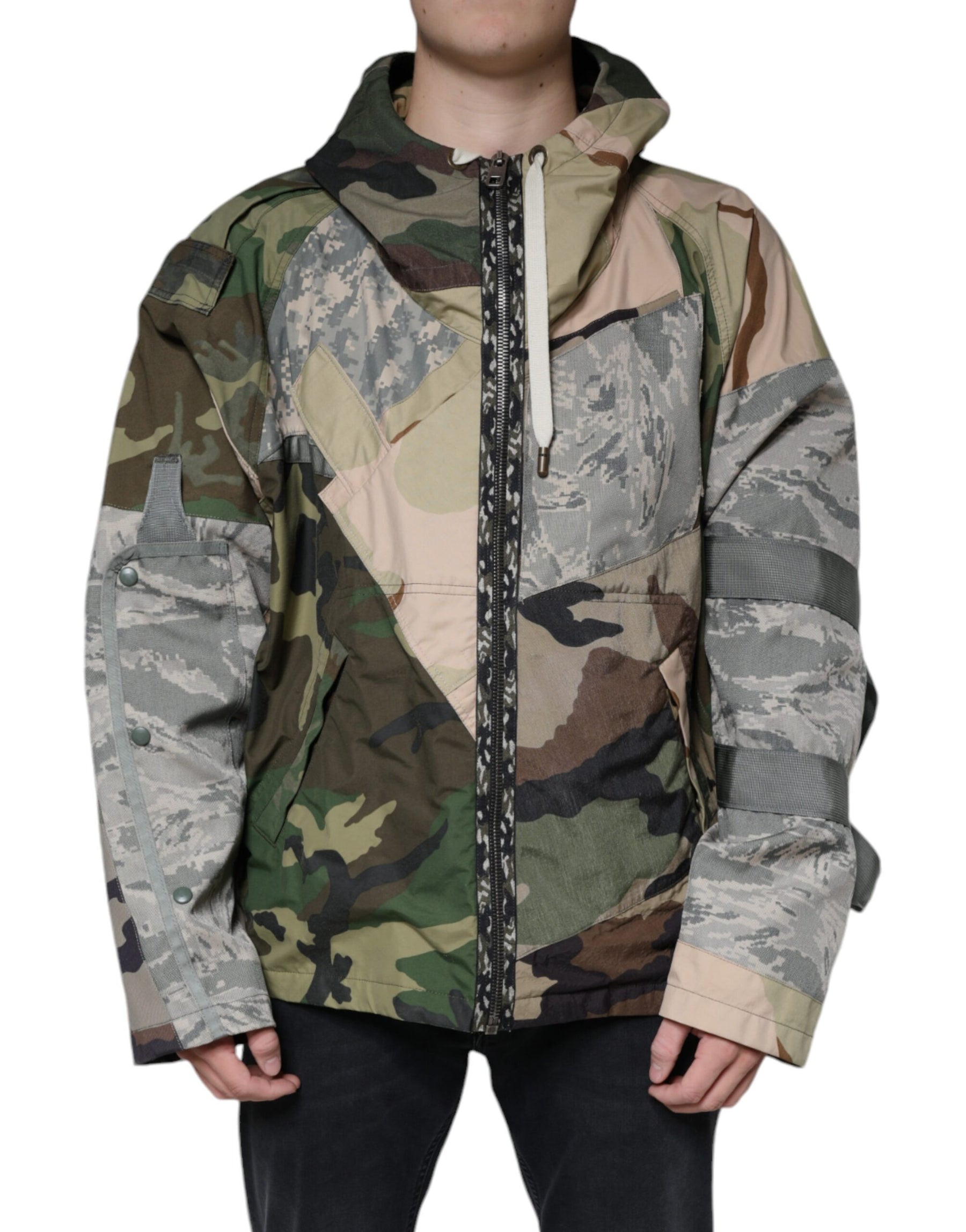 Dolce & Gabbana Multicolor Camouflage Full Zip Hooded Jacket | Regal Royce