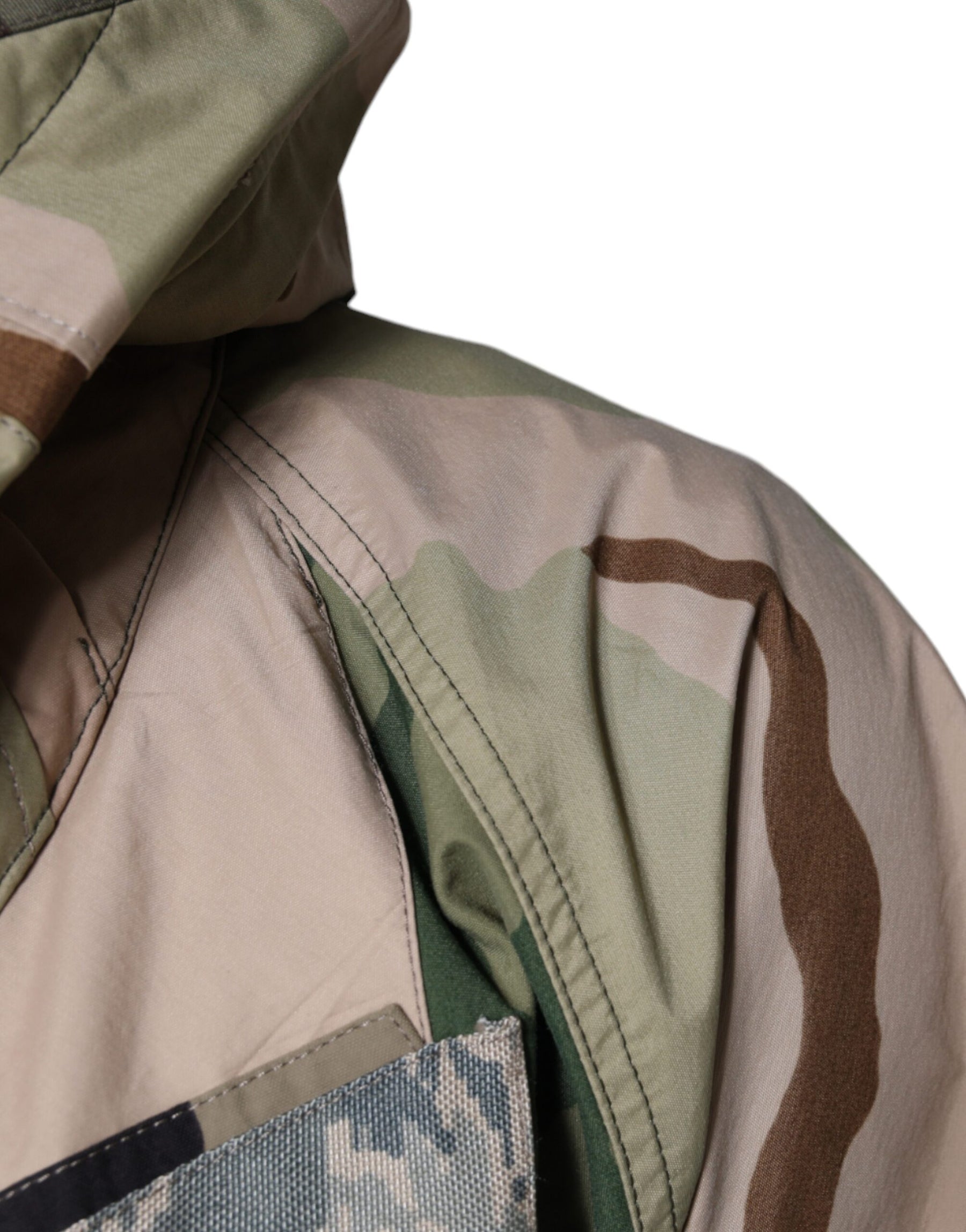Dolce & Gabbana Multicolor Camouflage Full Zip Hooded Jacket | Regal Royce