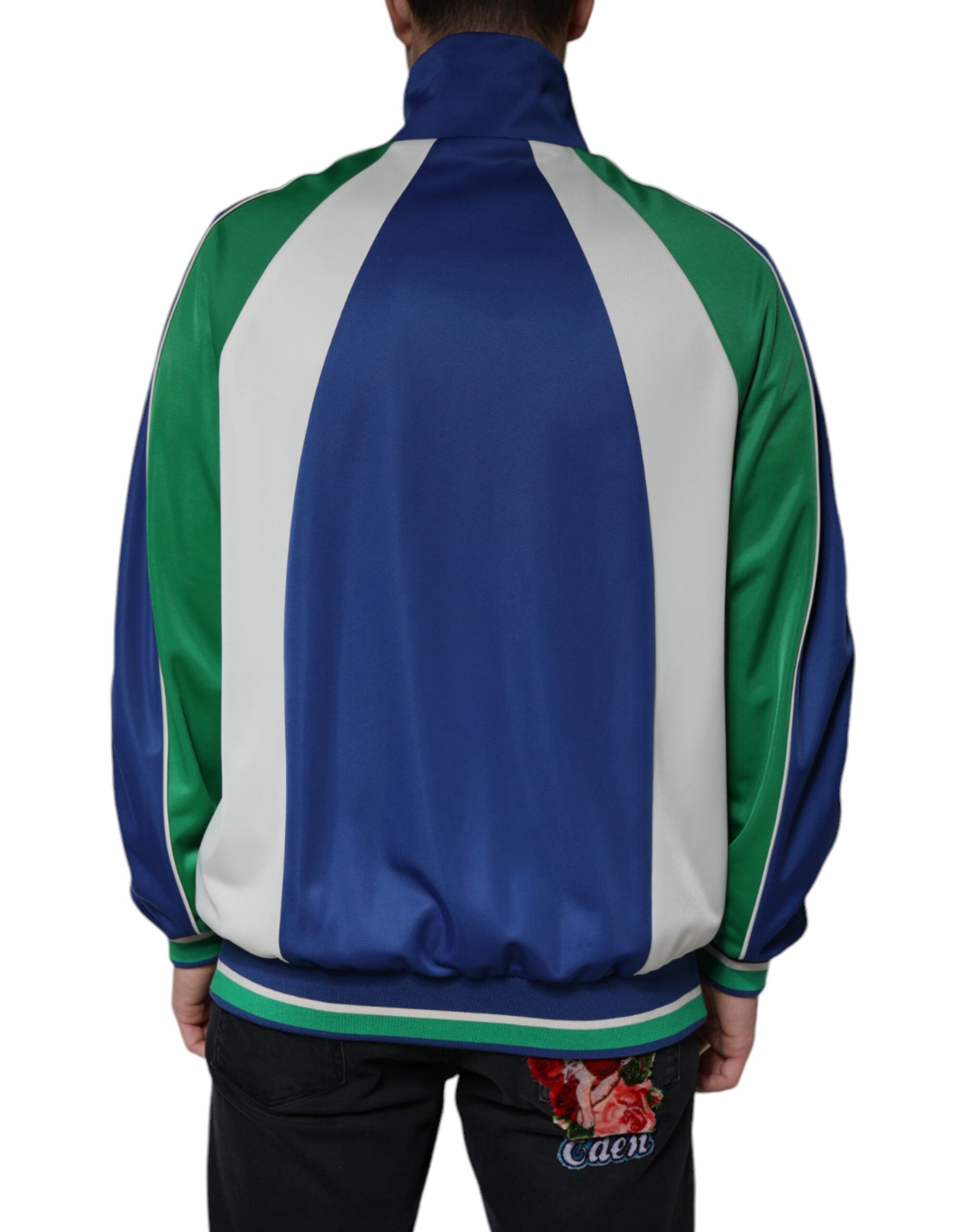 Dolce & Gabbana Multicolor Polyester Full Zip Bomber Jacket | Regal Royce