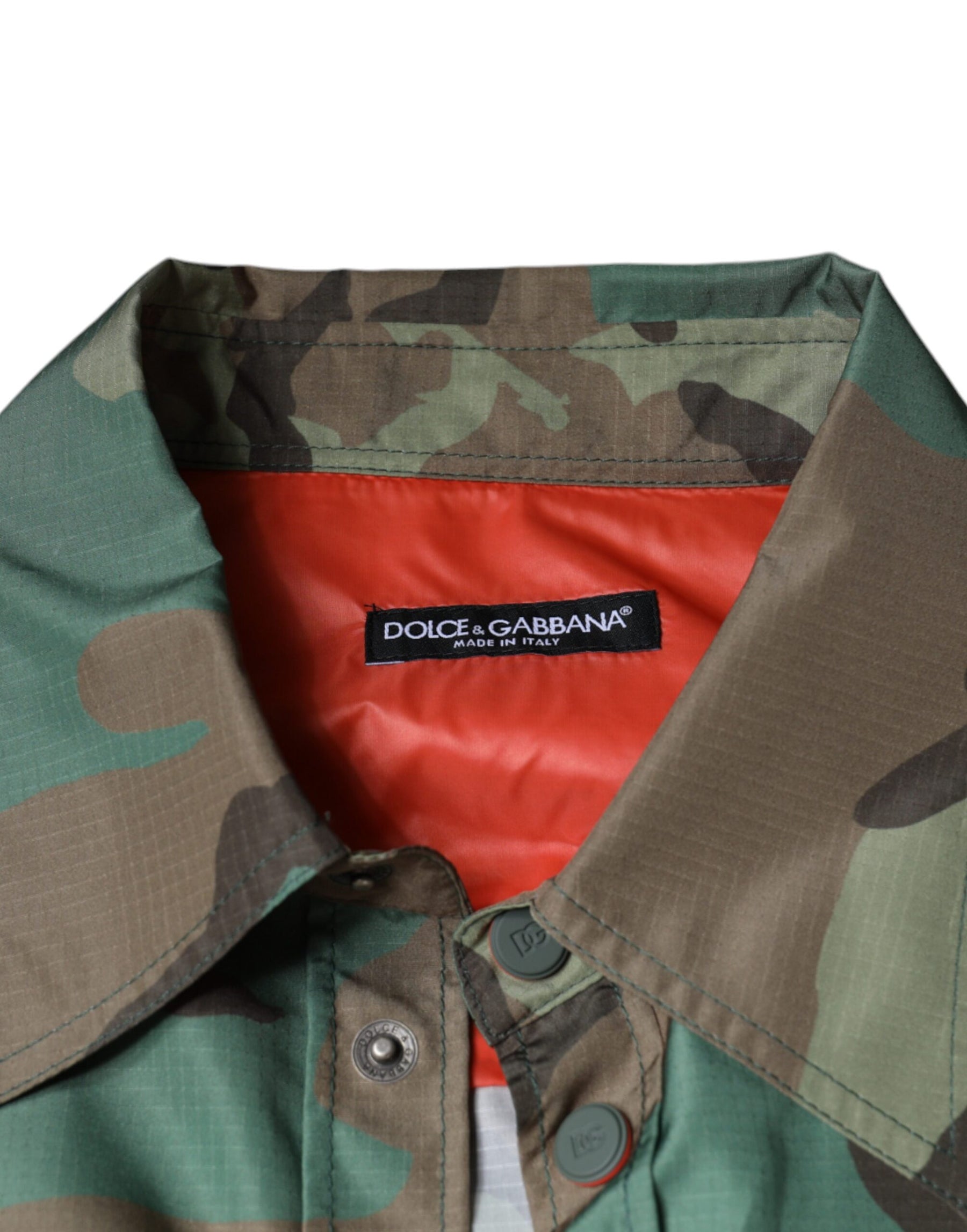 Dolce & Gabbana Multicolor Camouflage Button Down Shirt | Regal Royce