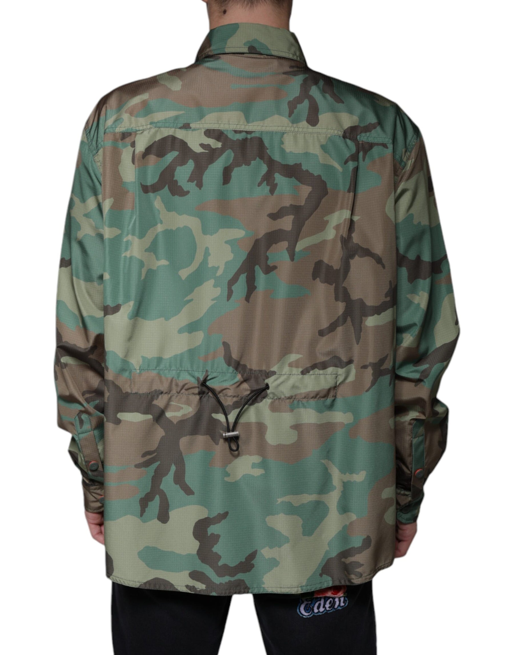 Dolce & Gabbana Multicolor Camouflage Button Down Shirt | Regal Royce