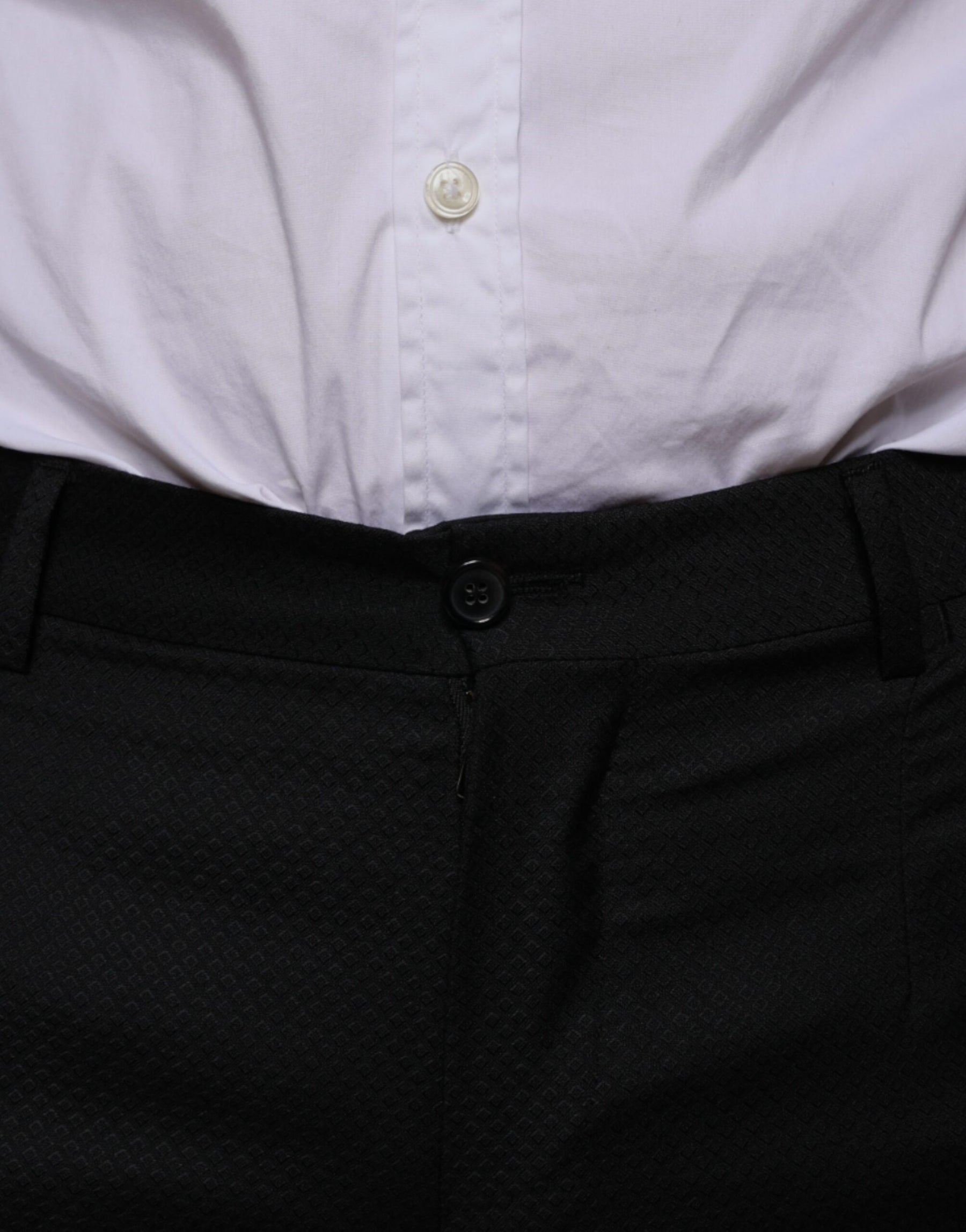 Dolce & Gabbana Black Wool Skinny Dress Formal Pants | Regal Royce