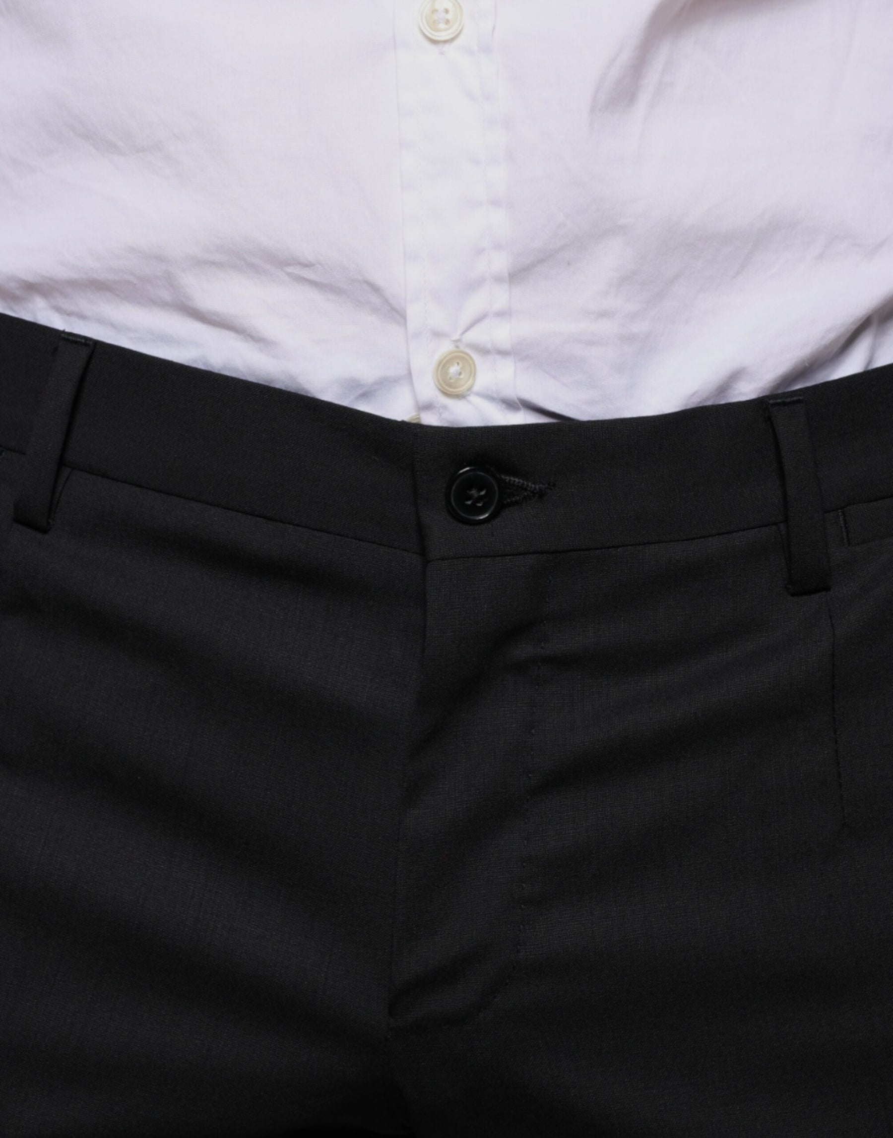 Dolce & Gabbana Black Wool Skinny Dress Formal Pants | Regal Royce