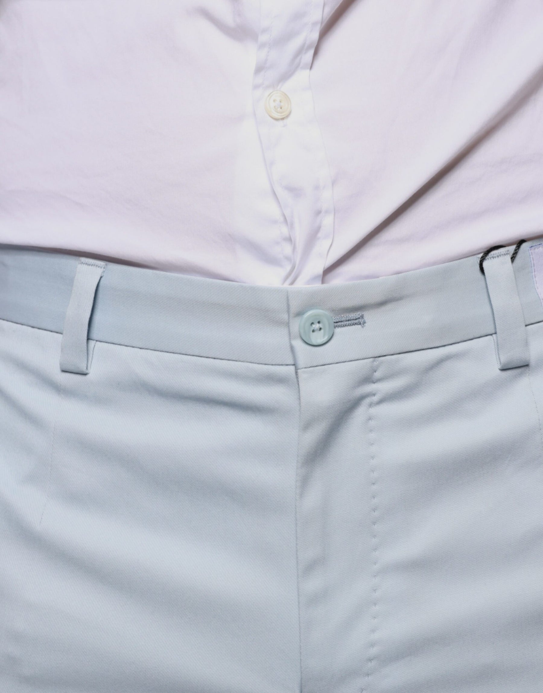 Dolce & Gabbana Light Blue Cotton Dress Pants | Regal Royce