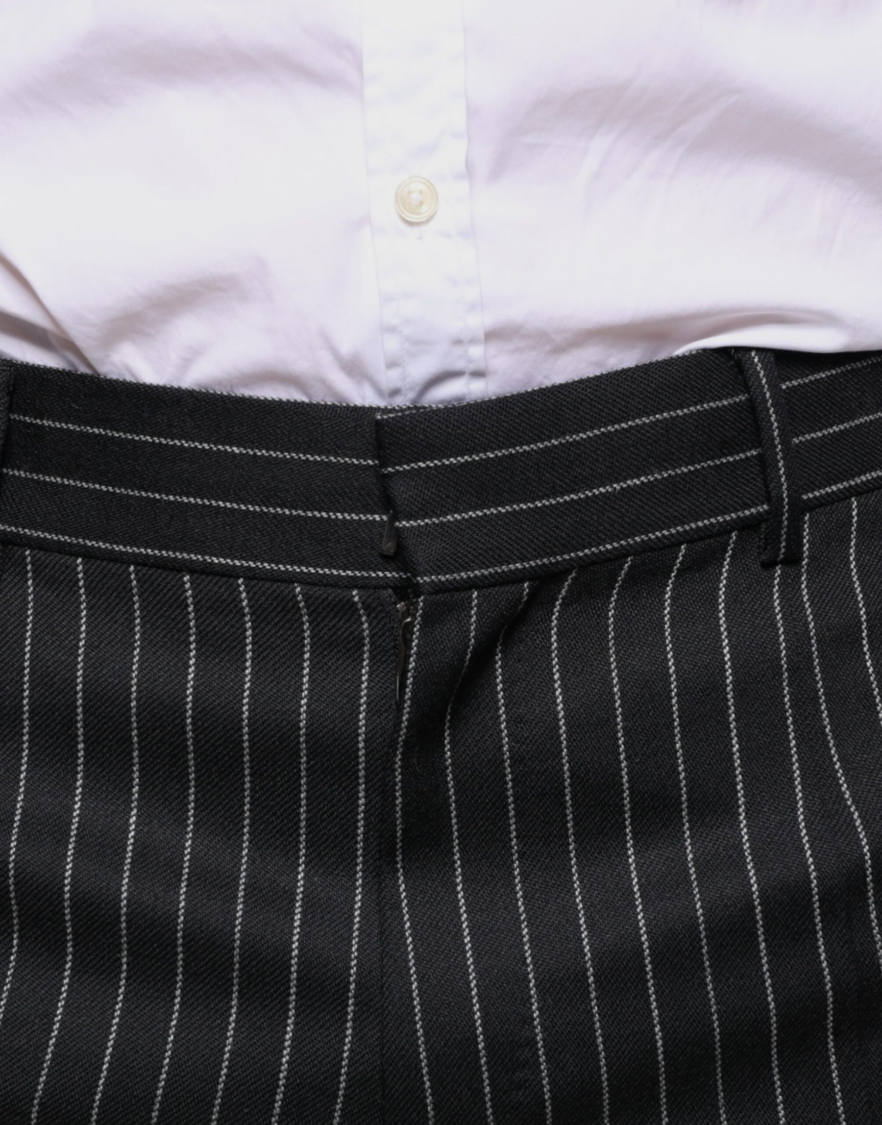 Dolce & Gabbana Black Stripes Skinny Men Dress Pants | Regal Royce