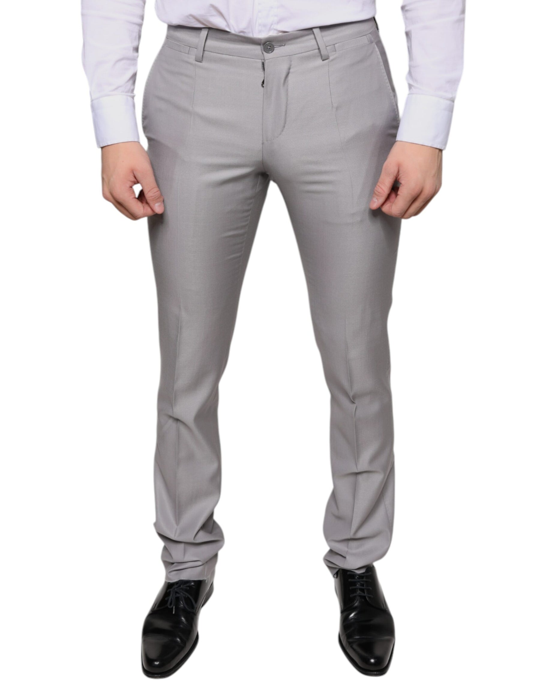 Dolce & Gabbana Light Gray Wool Dress Pants | Regal Royce