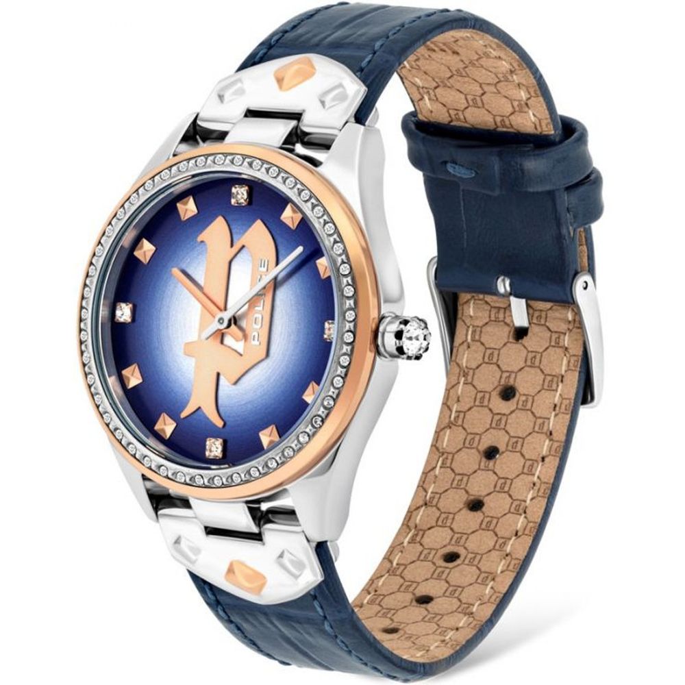 Police Blue Leather Dress Watch | Regal Royce