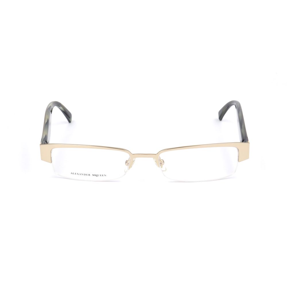 Alexander McQueen Gold Metal Glasses (Frames) | Regal Royce