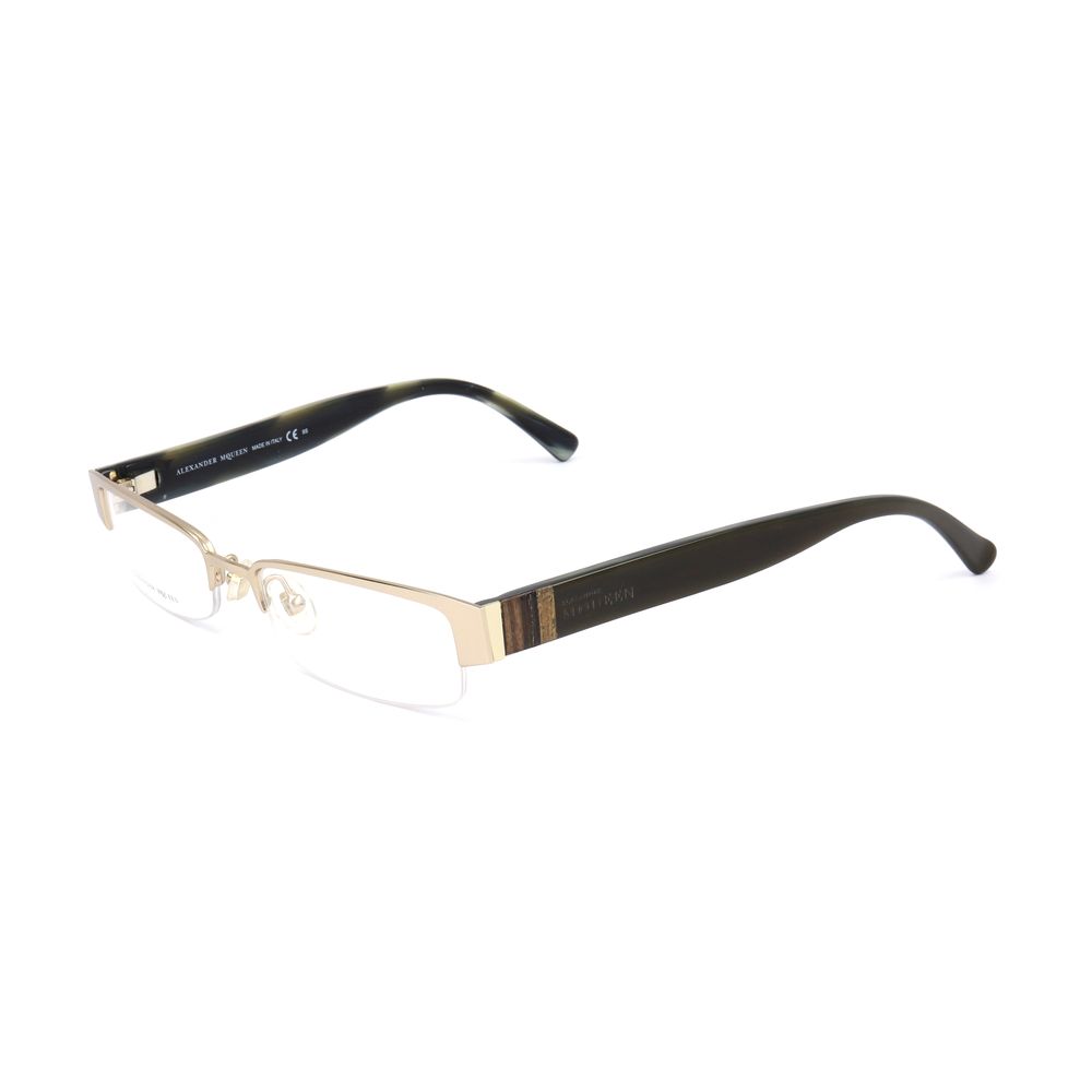 Alexander McQueen Gold Metal Glasses (Frames) | Regal Royce