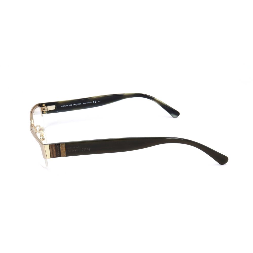 Alexander McQueen Gold Metal Glasses (Frames) | Regal Royce